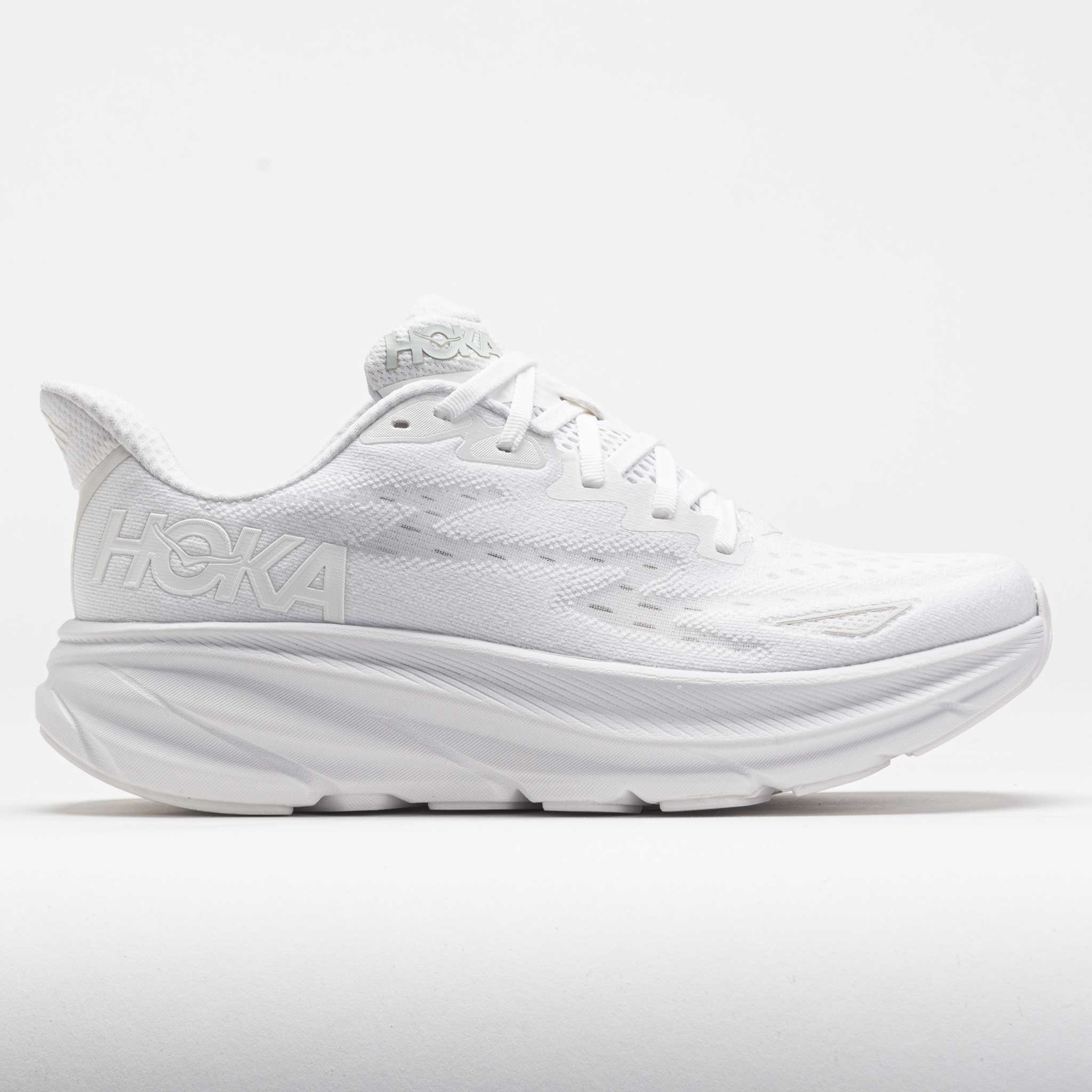 040932_3 HOKA Clifton 9 Mens White/White - Image 1