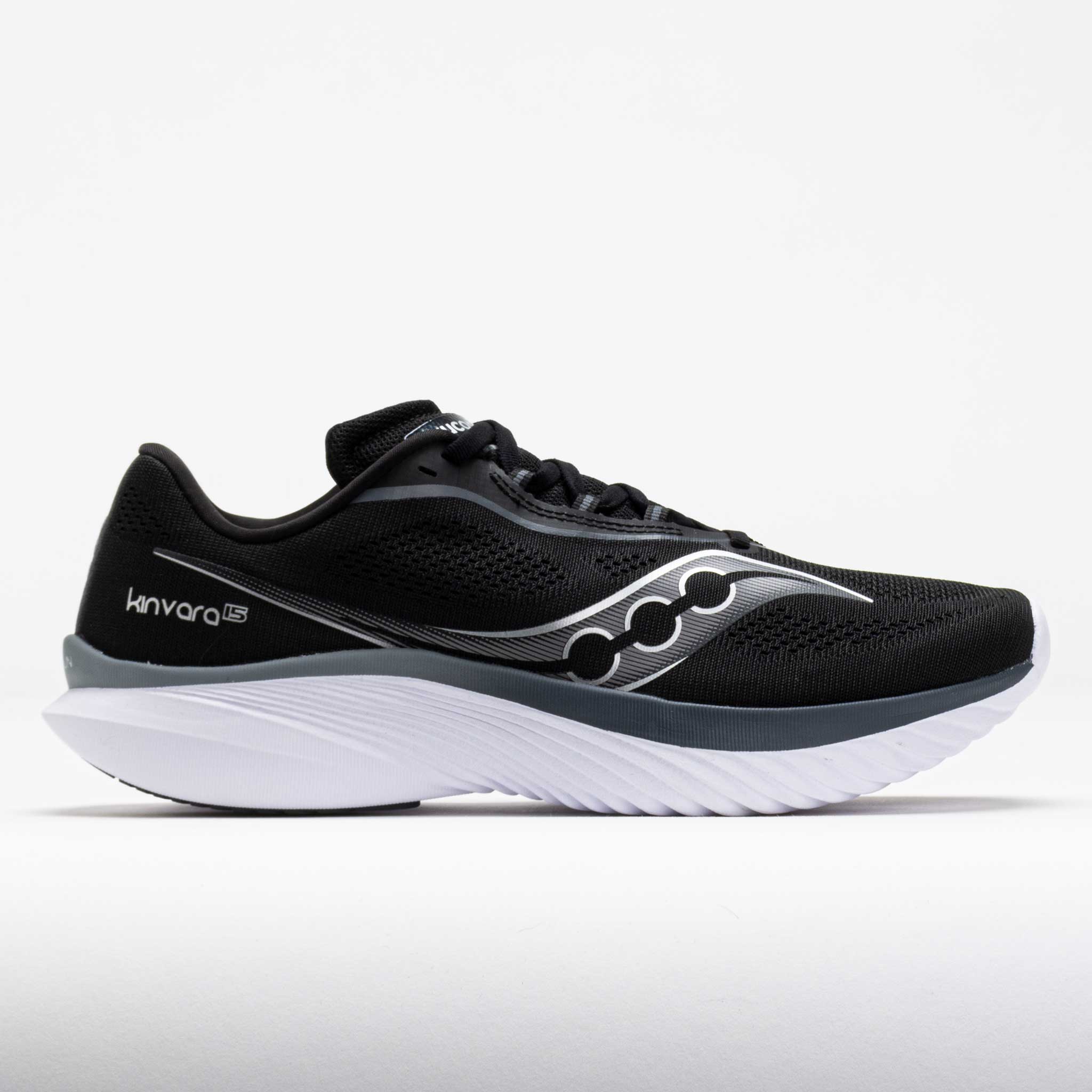 041583_3 Saucony Kinvara 15 Mens Black/White - Image 1