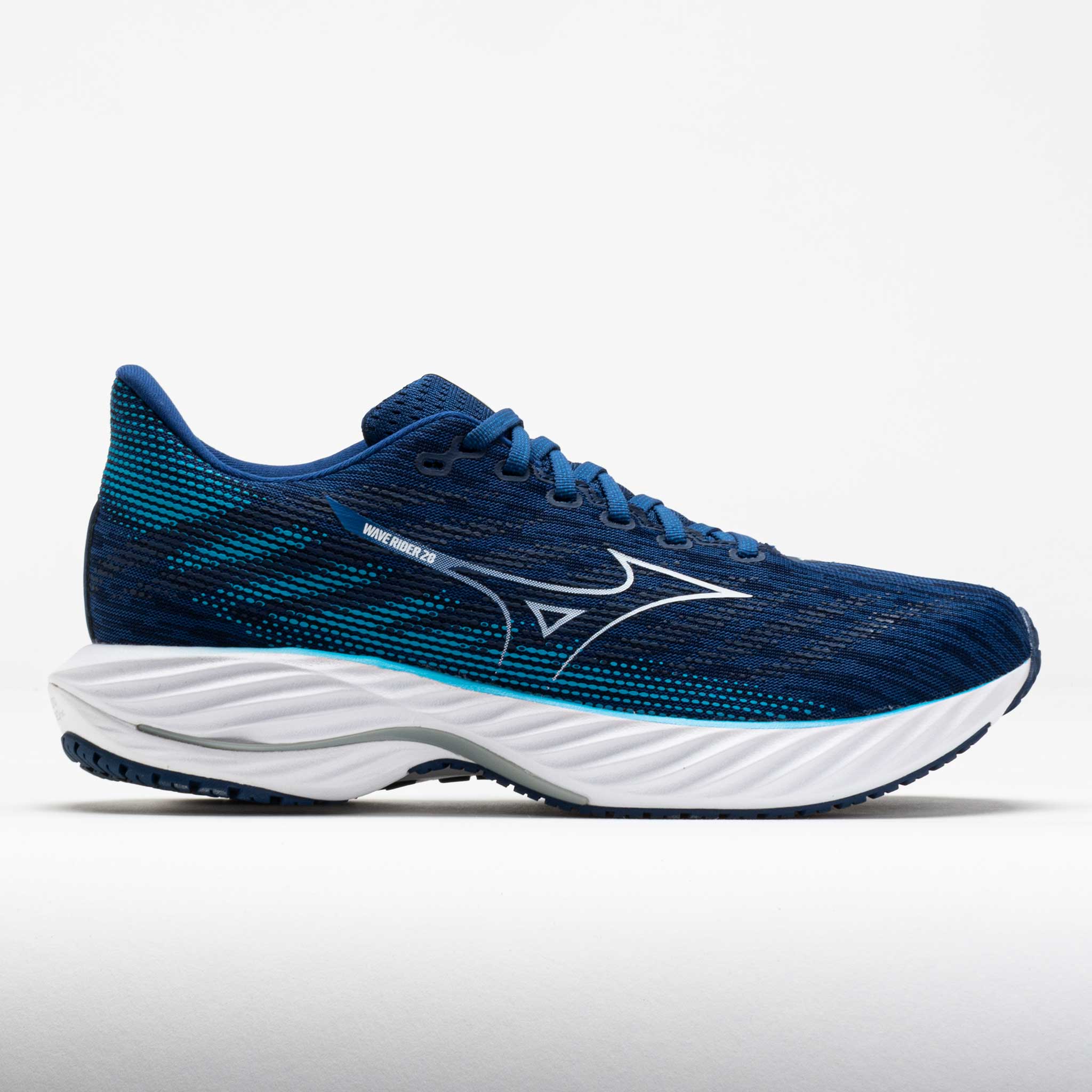 041656_3 Mizuno Wave Rider 28 Mens Estate Blue/White - Image 1