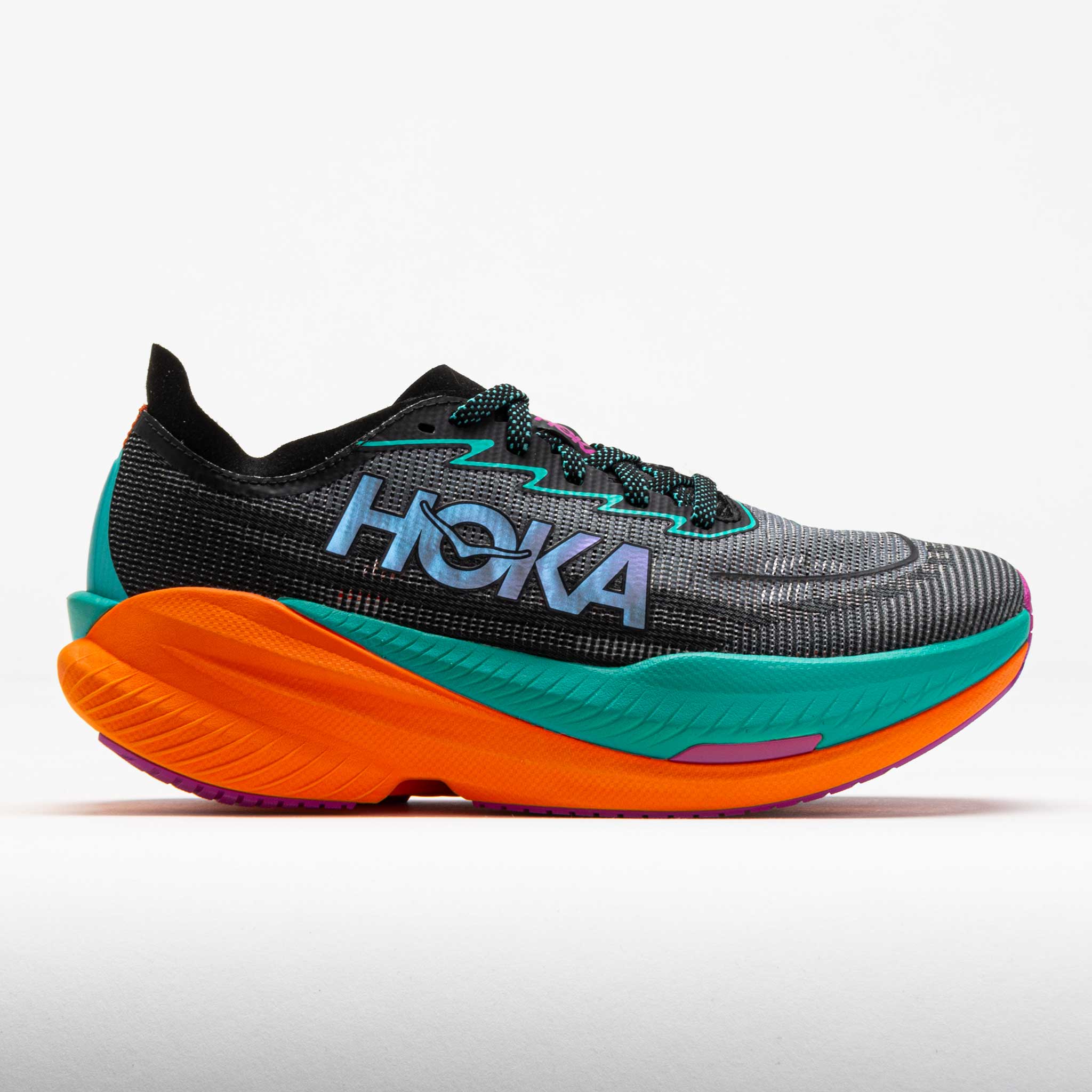 041681_3 HOKA Mach X 2 Mens Black/Electric Aqua - Image 1