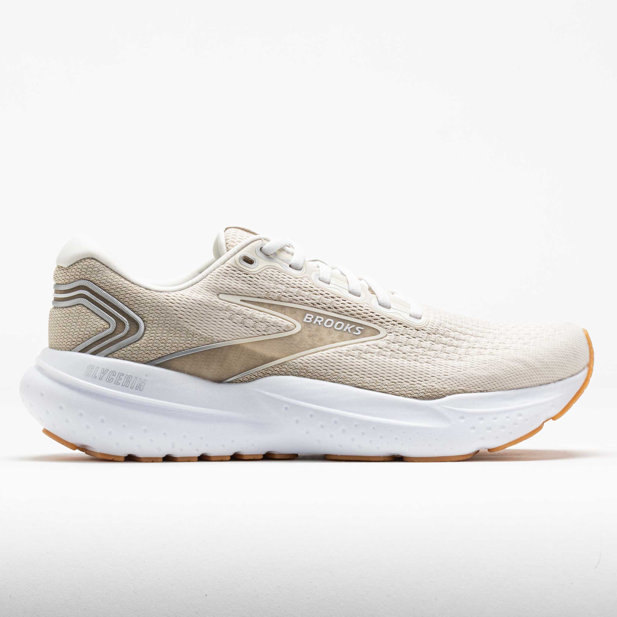 041765_3 Brooks Glycerin 21 Mens Khaki/Silver/White - Image 1