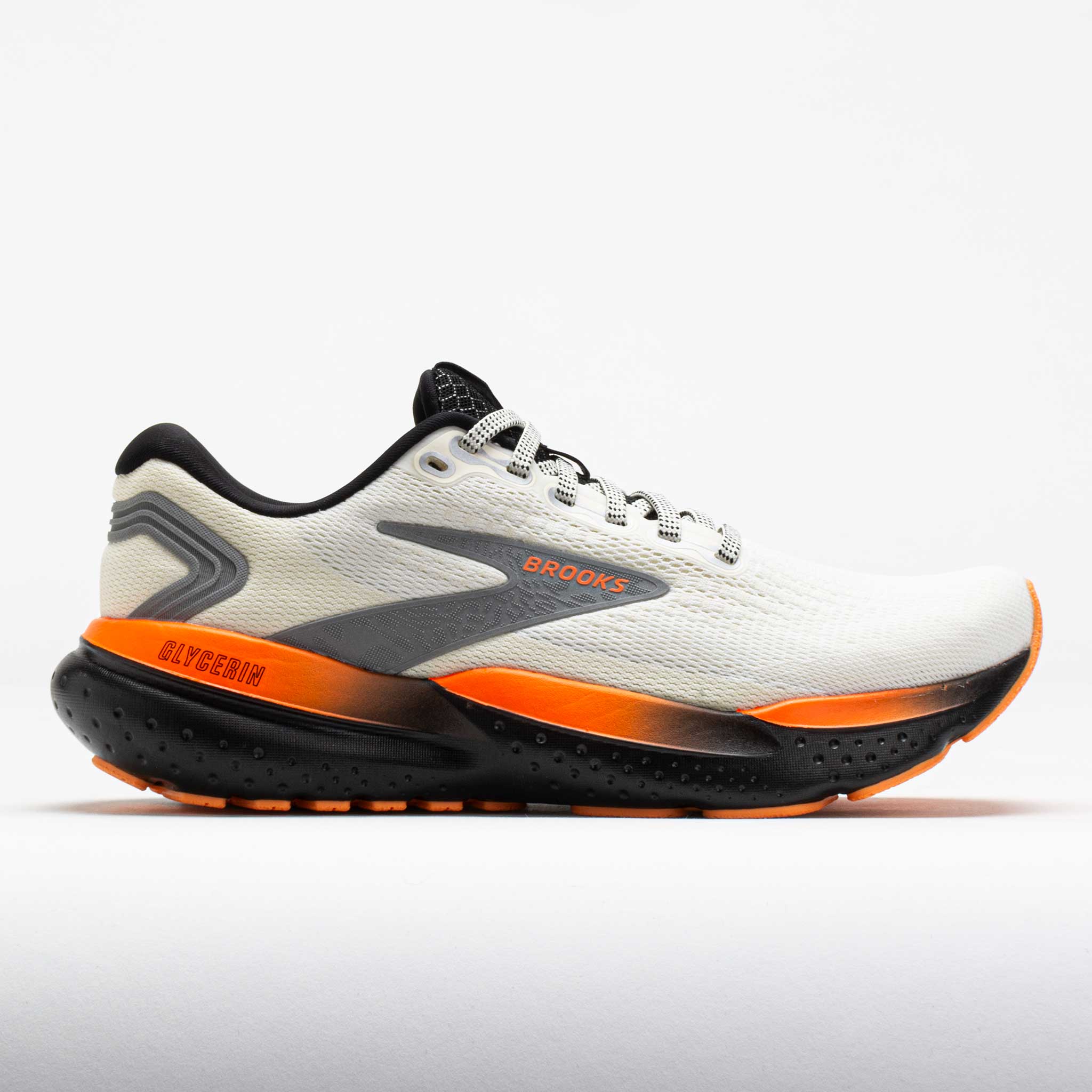 041766_3 Brooks Glycerin 21 Mens Ecru/Orange/Black - Image 1