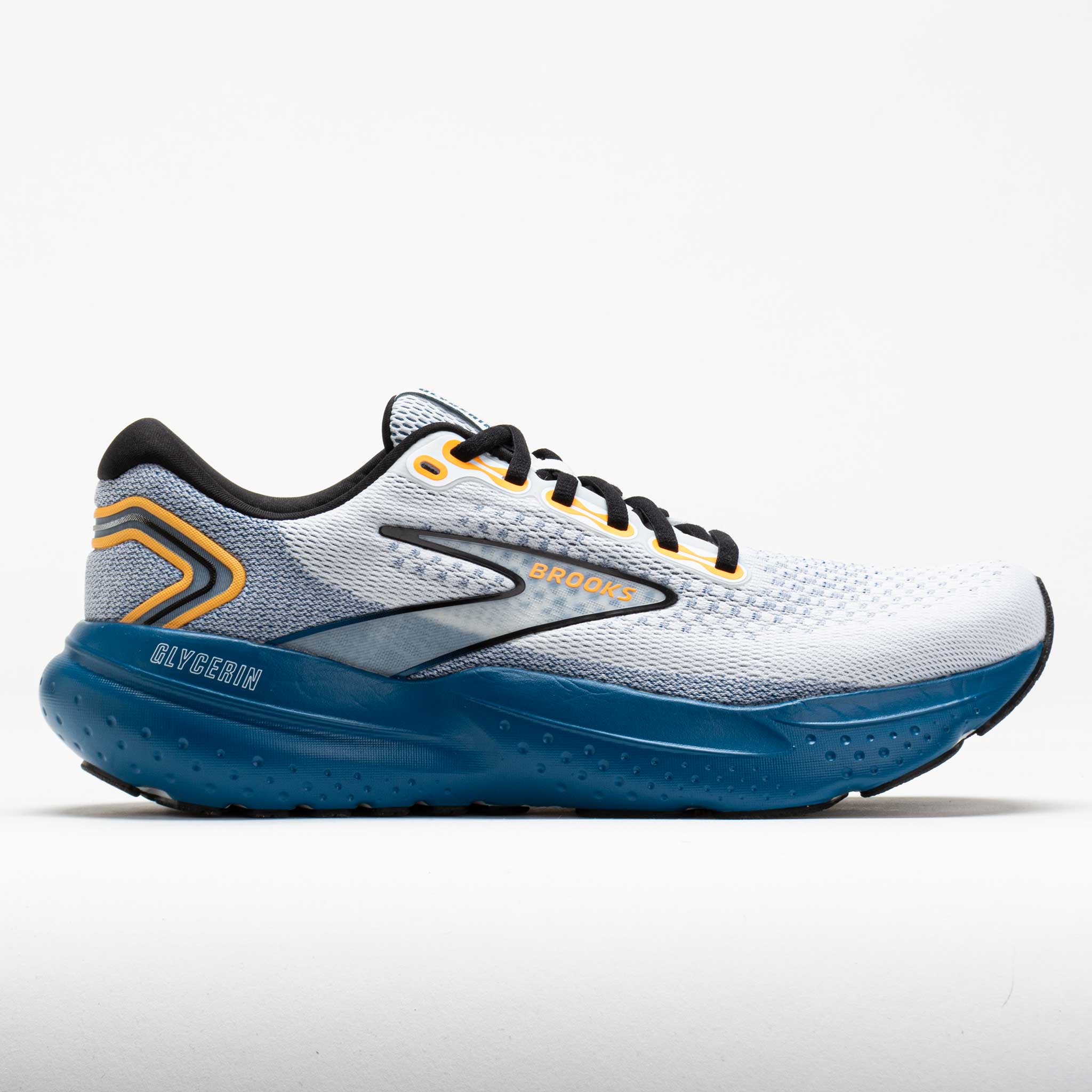 041767_3 Brooks Glycerin 21 Mens White/Sapphire/Orange - Image 1