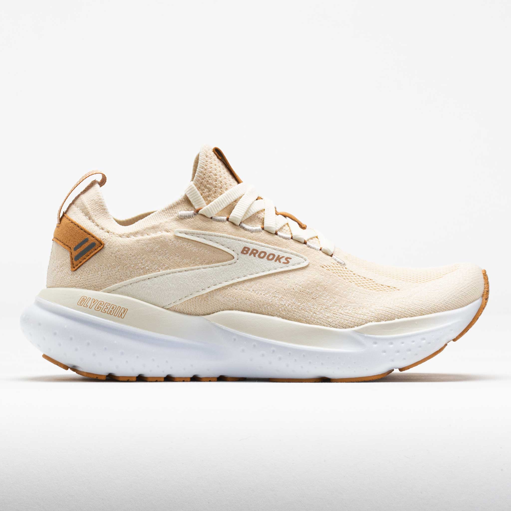 041783_3 Brooks GlycerinstealthFit 21 Womens Marshmallow/Cream/Biscuit - Image 1