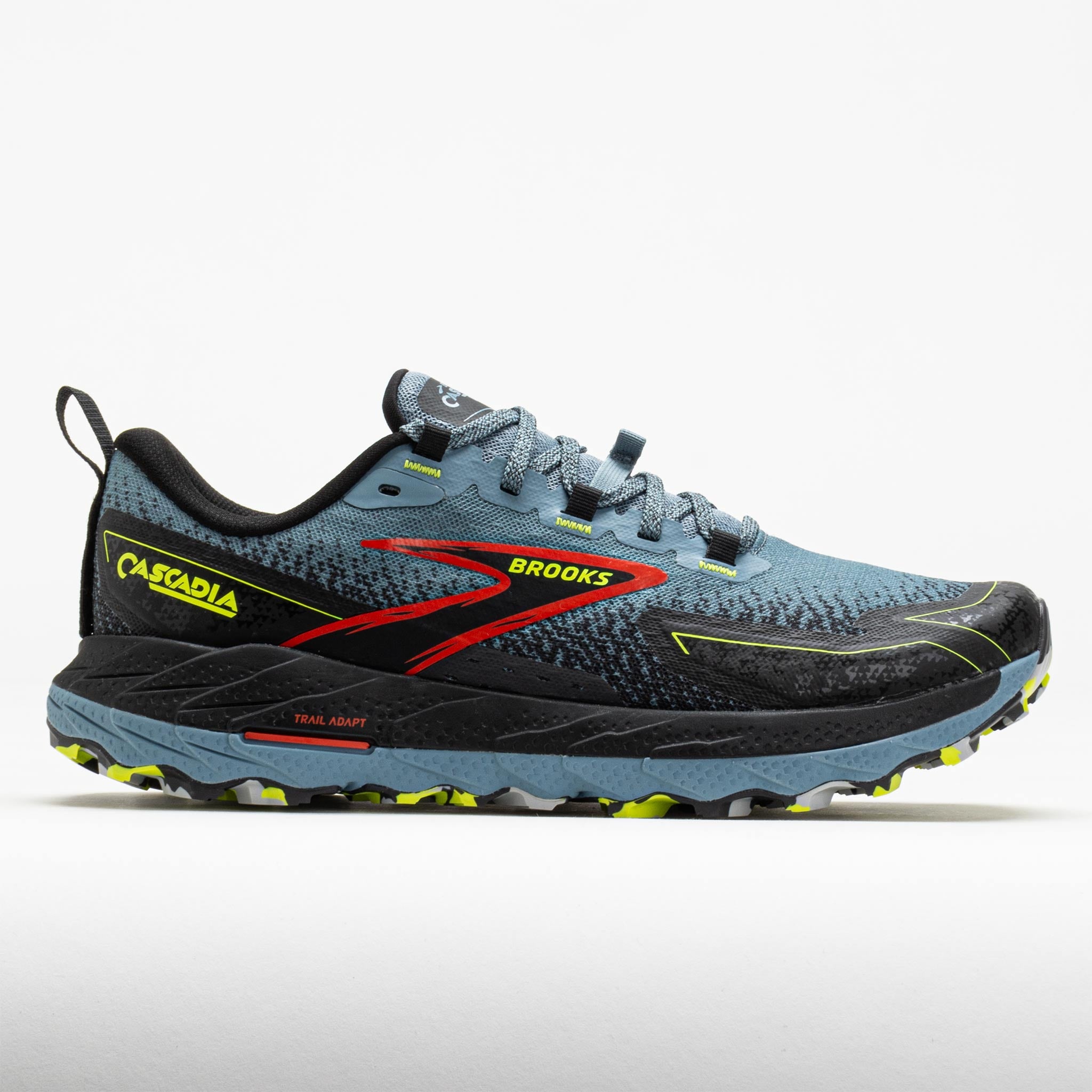 041869_3 Brooks Cascadia 18 Mens Citadel/Ebony/Lime - Image 1