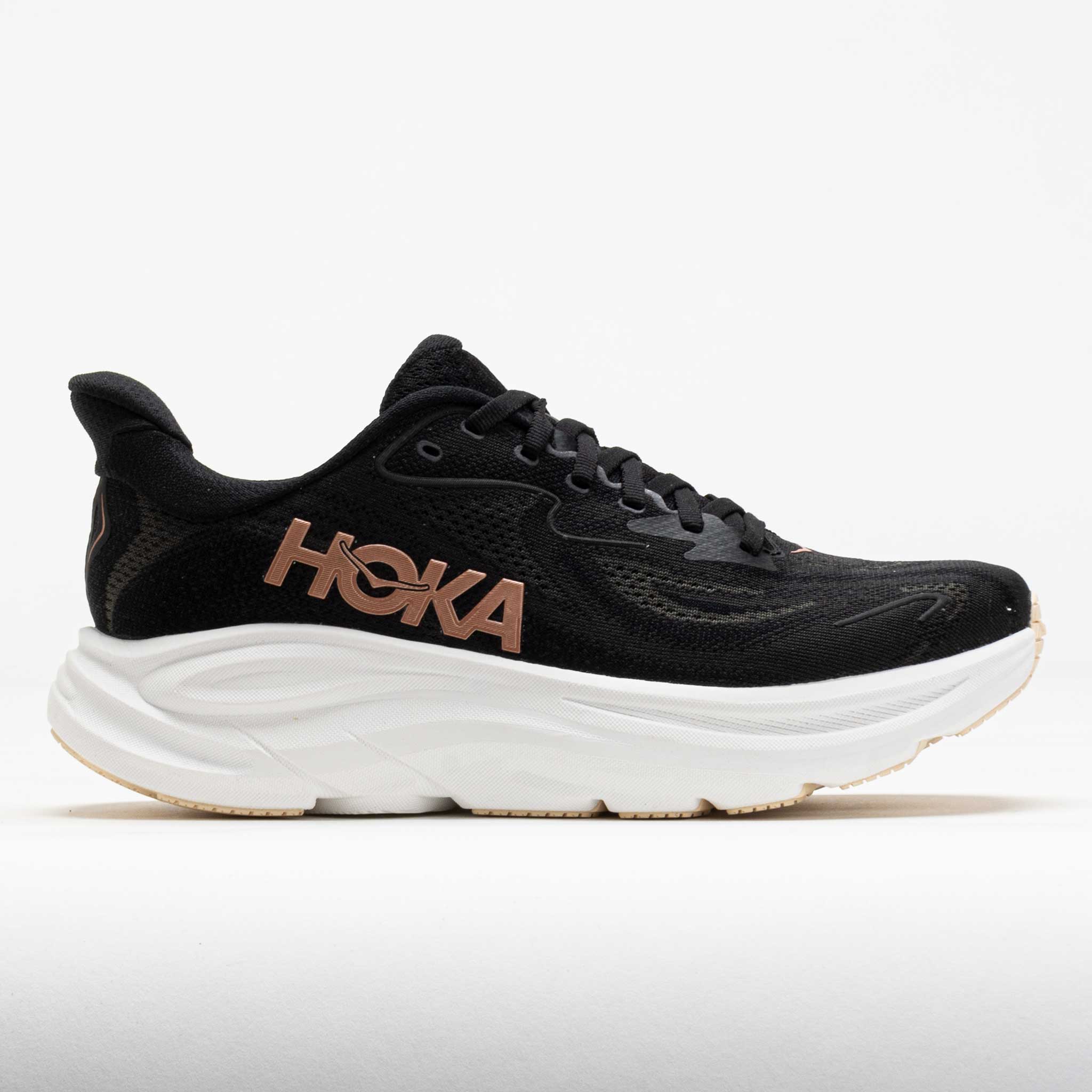 042221_3 HOKA Clifton 10 Womens Black/Rose Gold - Image 1