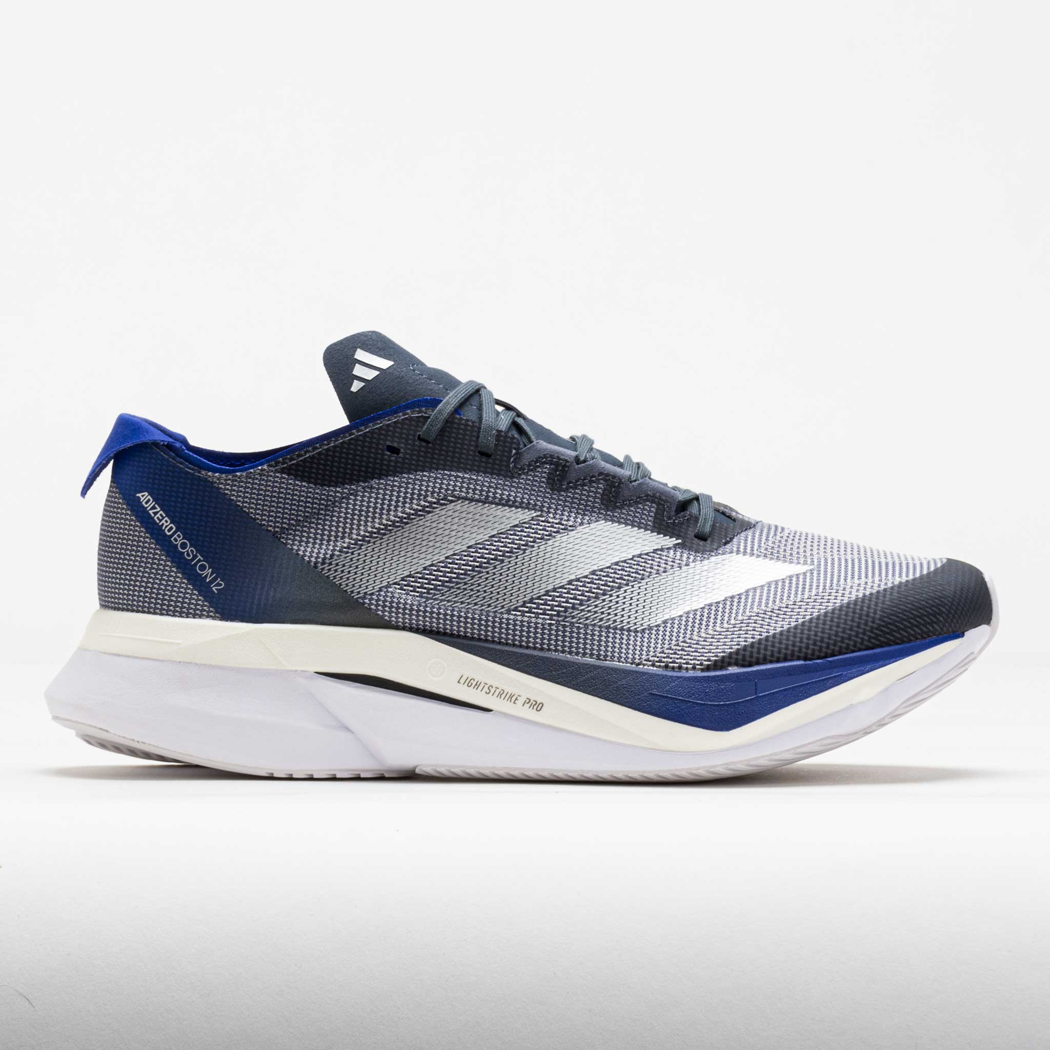 042377_3 adidas Adizero Boston 12 Mens Onix/Matte Silver/Lucid Blue - Image 1