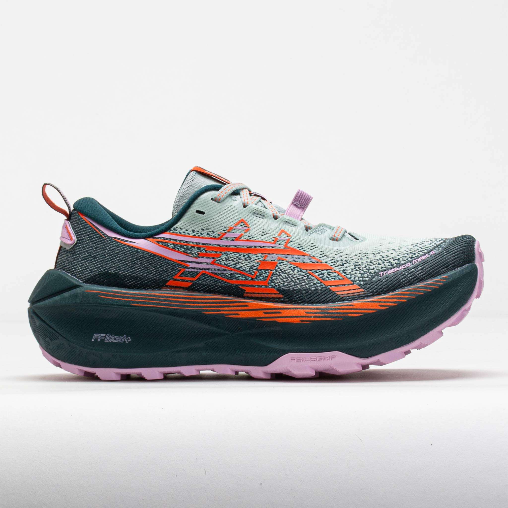 042404_3_f6606221-7b5a-40d9-ba2f-bc852fd877d7 ASICS Trabuco Max 4 Womens Cold Moss/Nova Orange - Image 1