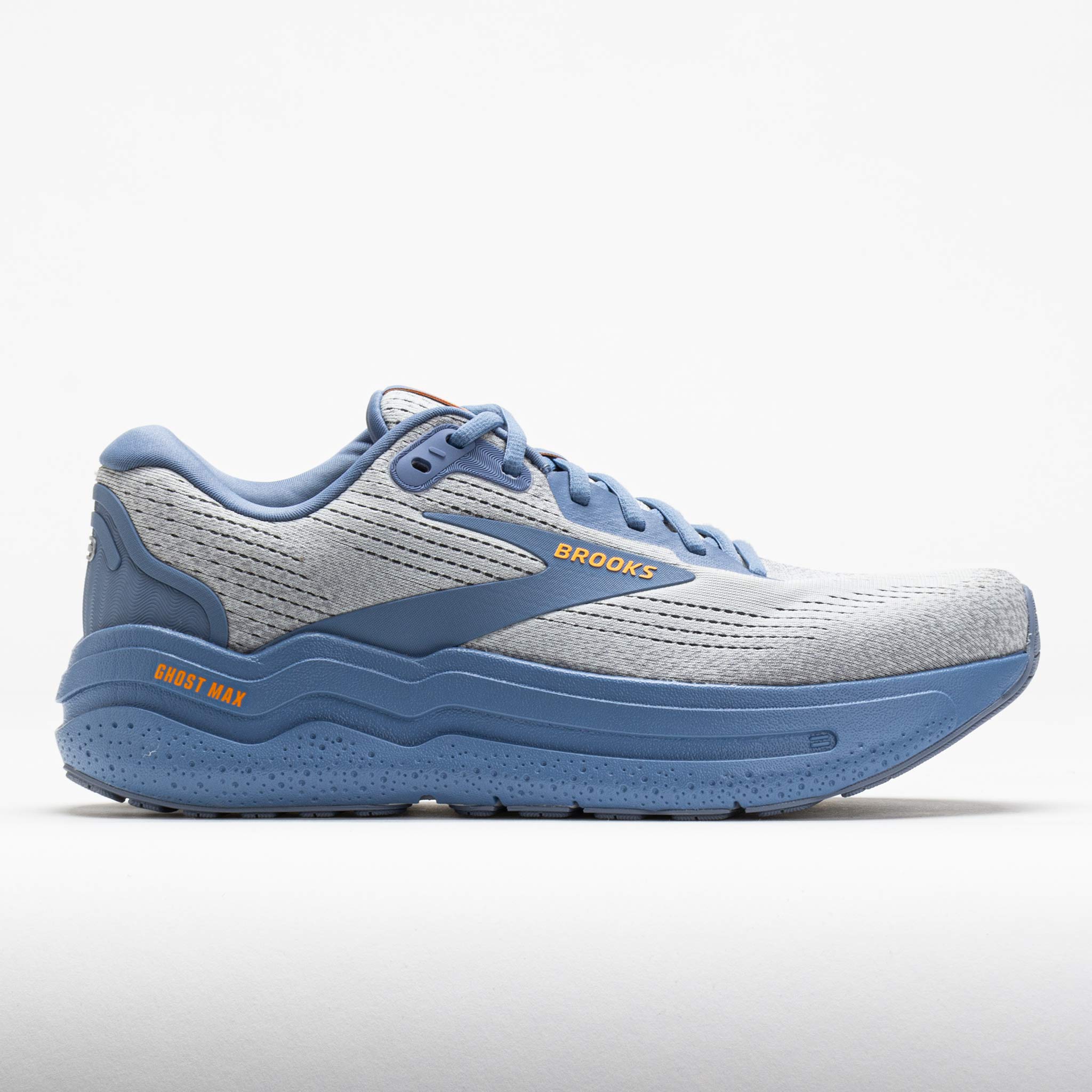 042430_3 Brooks Ghost Max 2 Mens Oyster Mushroom/Blue/Orange - Image 1