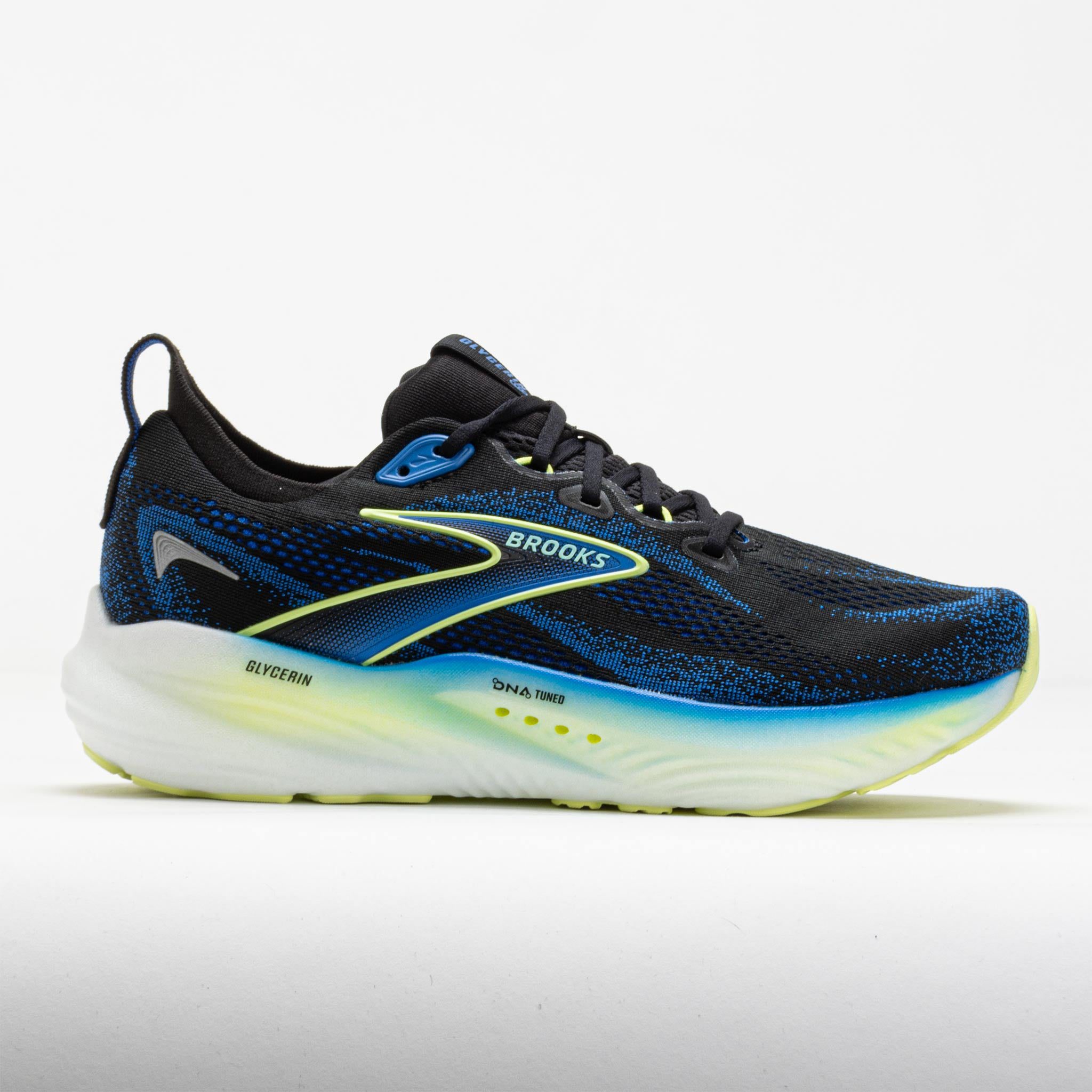 042437_3 Brooks Glycerin 22 Mens Black/Cobalt/Neo Yellow - Image 1