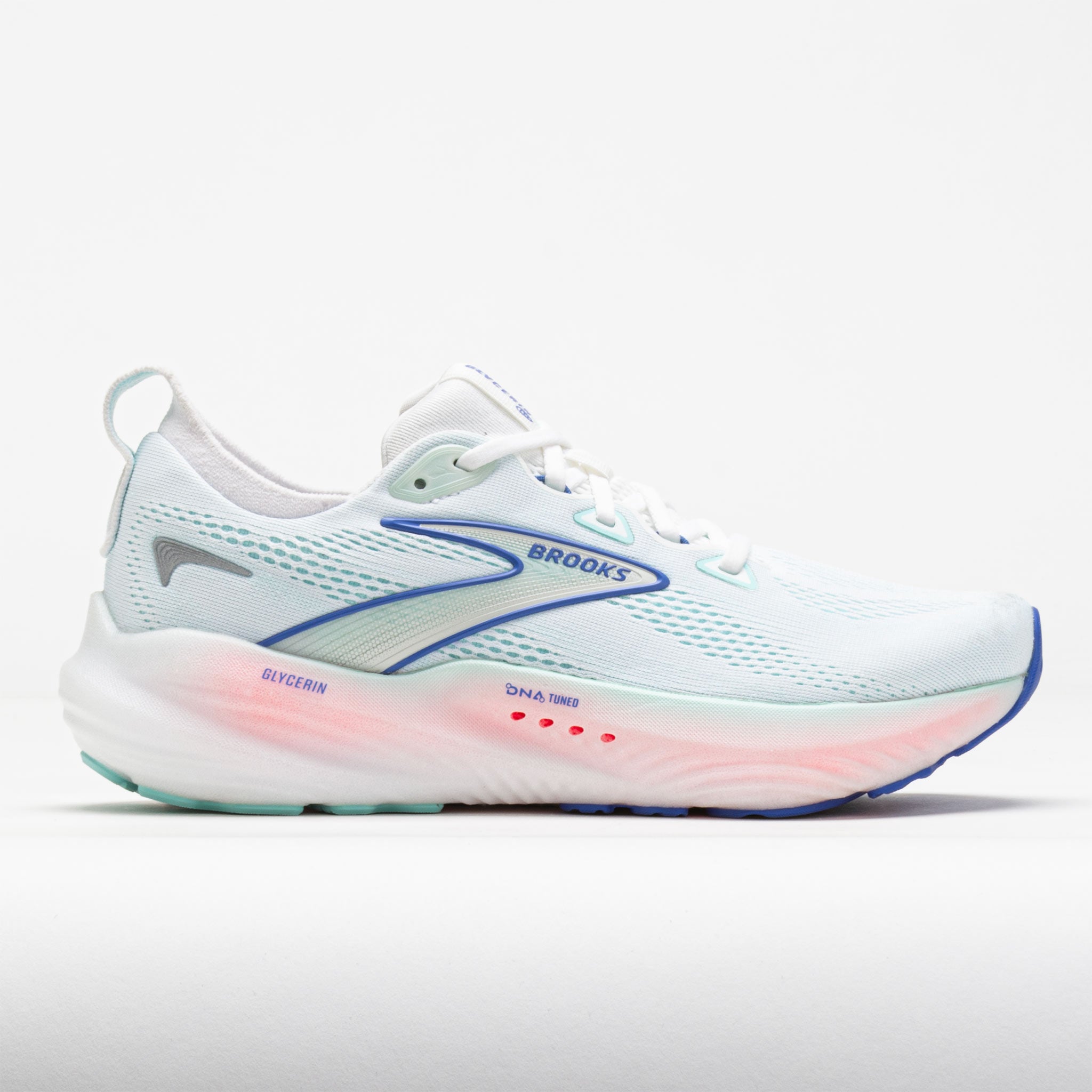 042486_3 Brooks Glycerin GTS 22 Womens White/Limpet Shell/Amparo Blue - Image 1