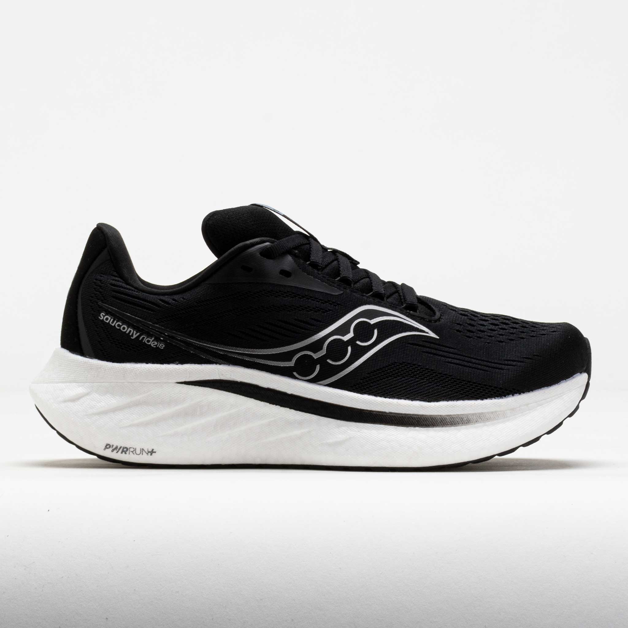042586_3 Saucony Ride 18 Mens Black/White - Image 1