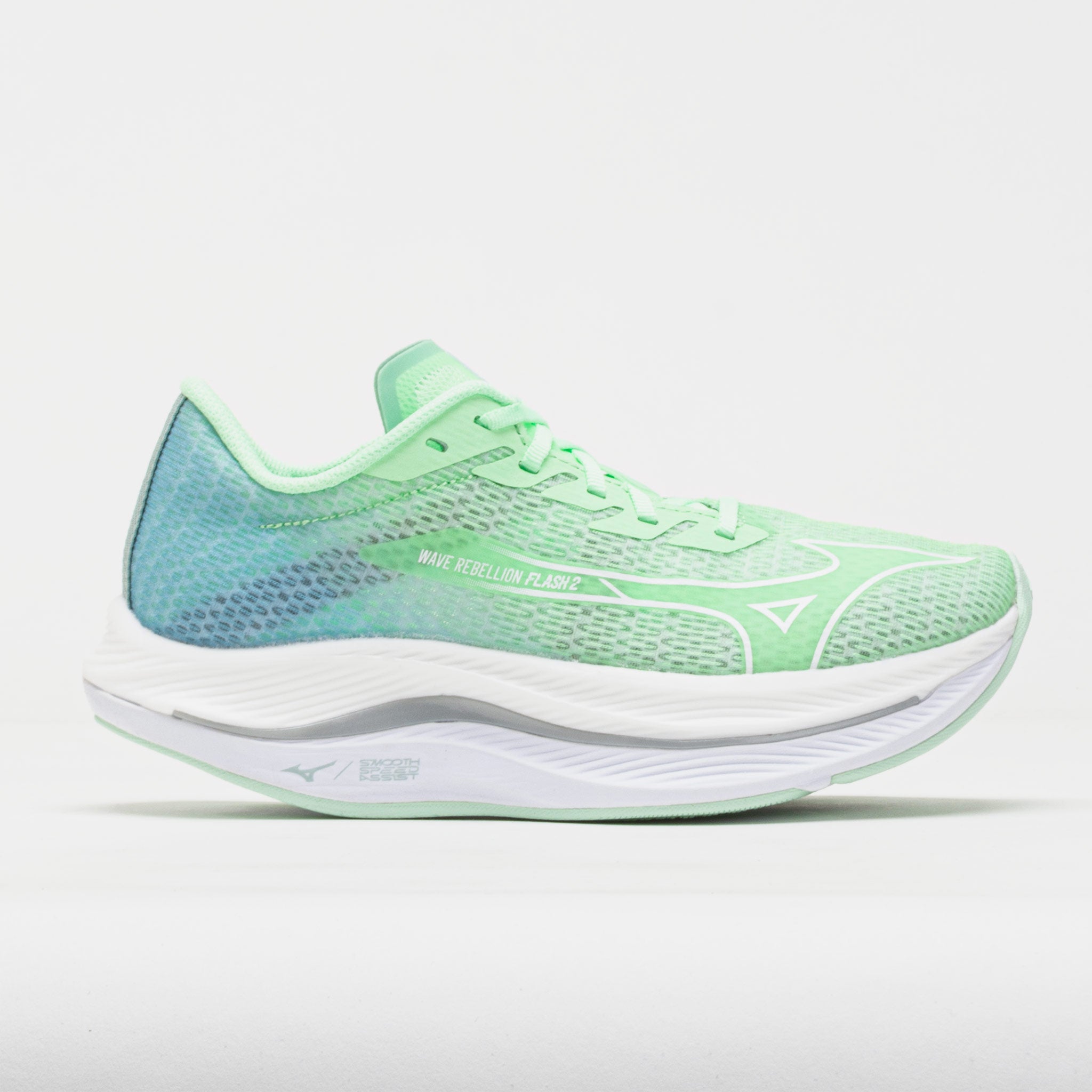 042734_3 Mizuno Wave Rebellion Flash 2 Womens Neo Mint/White - Image 1