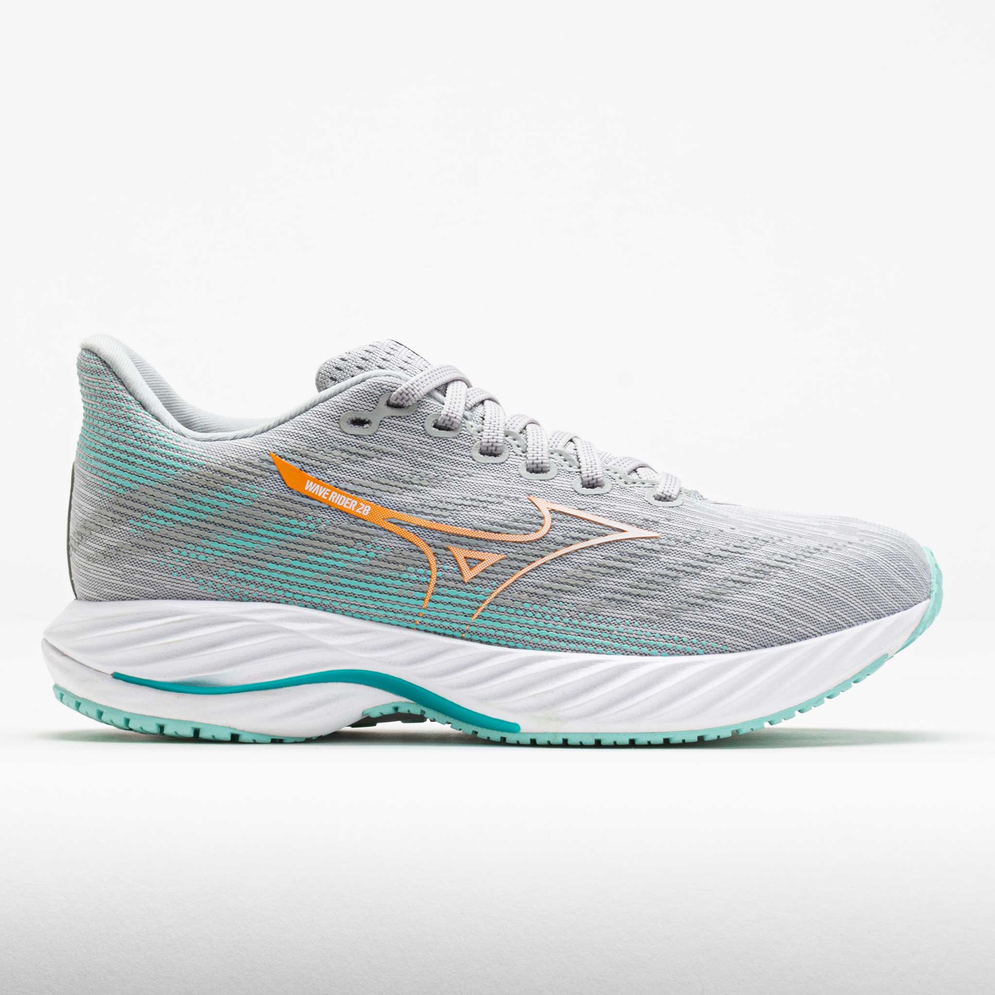 042752_3 Mizuno Wave Rider 28 Womens Harbor Mist/White - Image 1