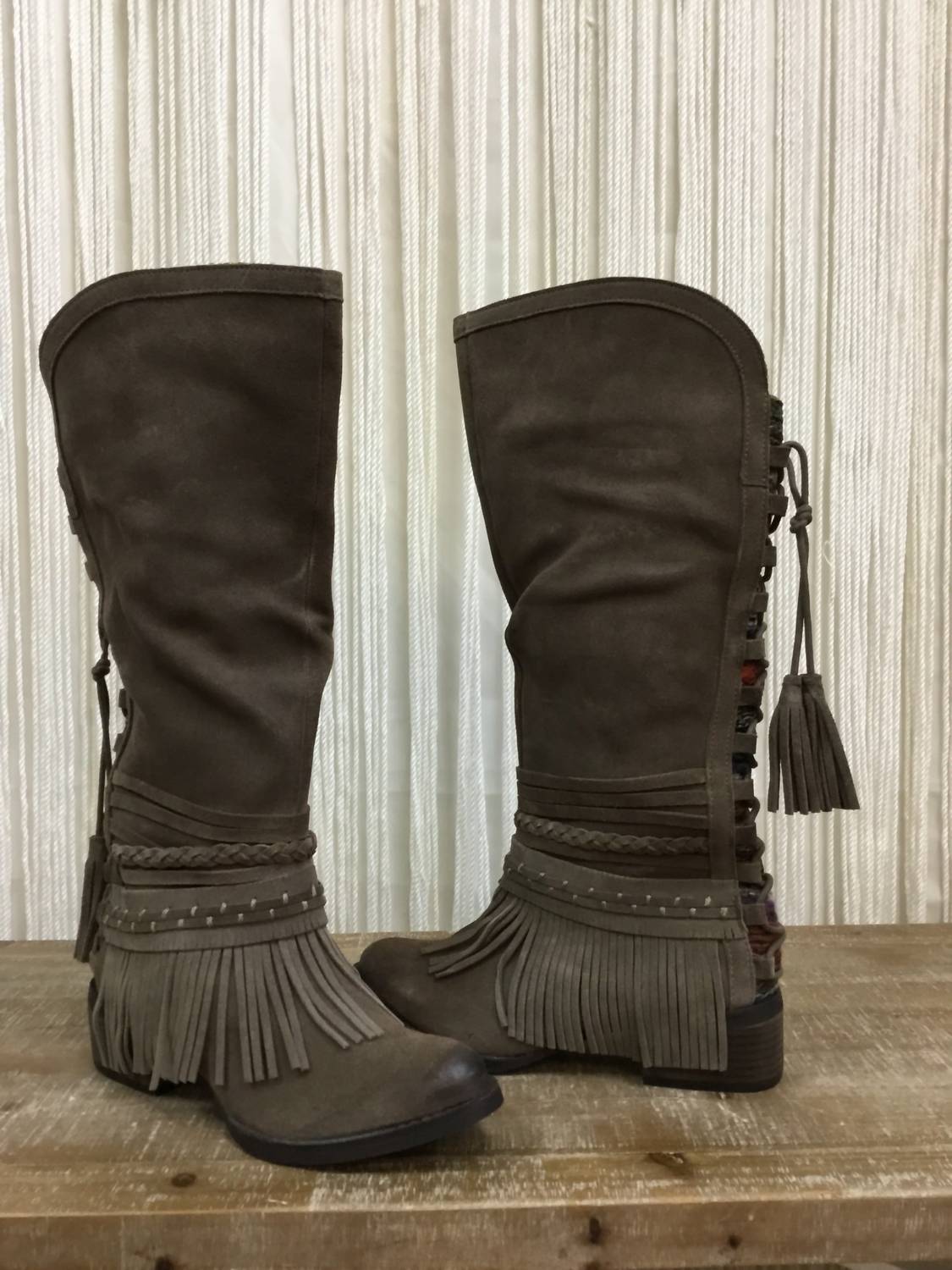 047e1901-bec4-4235-9035-01fcb89d8cdd-upscale_15k-1500x1500-70 Naughty Monkey - Women's Zarape Fringe Boots - Image 1