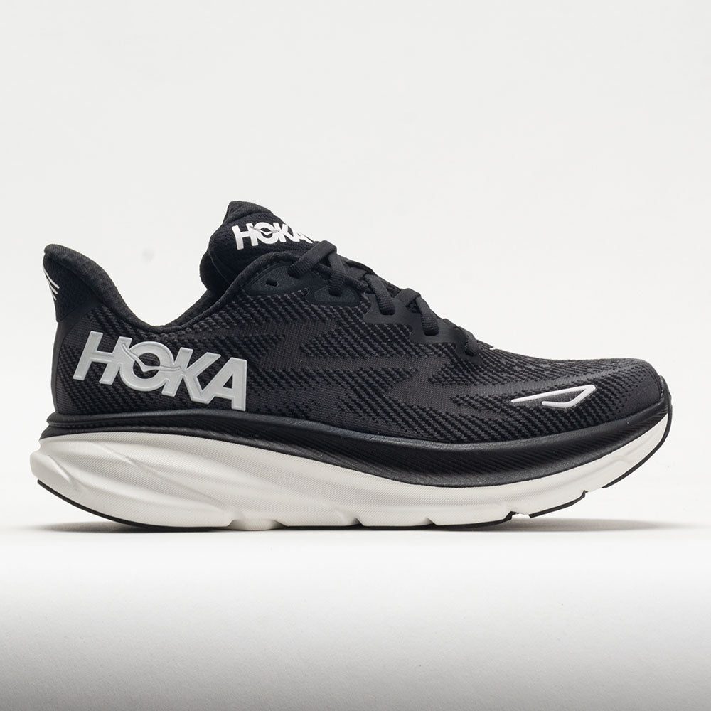 049205_3 HOKA Clifton 9 Womens Black/White - Image 1