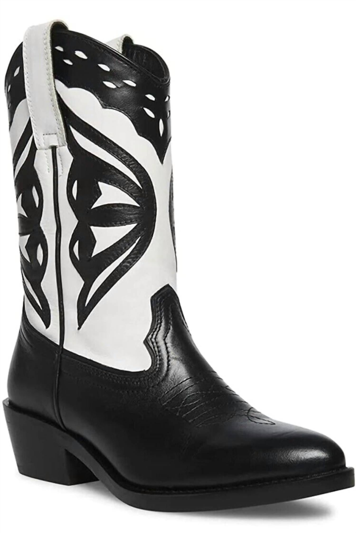 10c645f5-0196-45a1-84ea-0d138e2ad437-upscale_15k-1500x1500-70 Steve Madden - Women's Laredo-m Western Cowboy Heel Boots - Image 1