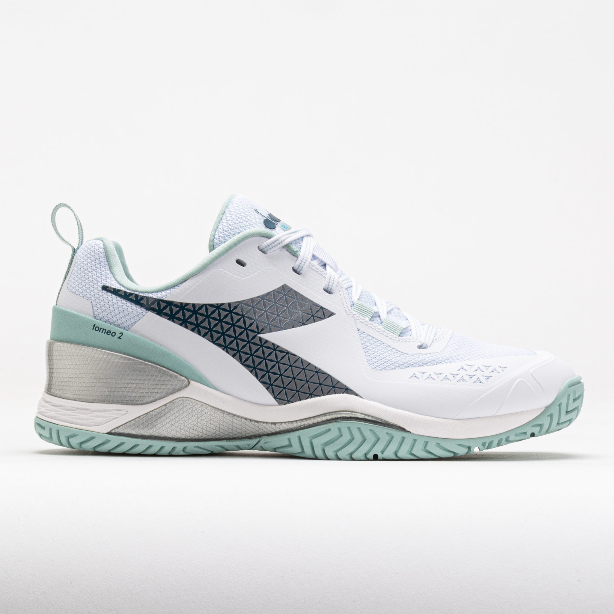 117715_3 Diadora Blushield Torneo 2 AG Womens White/Legion Blue/Surf Spray - Image 1