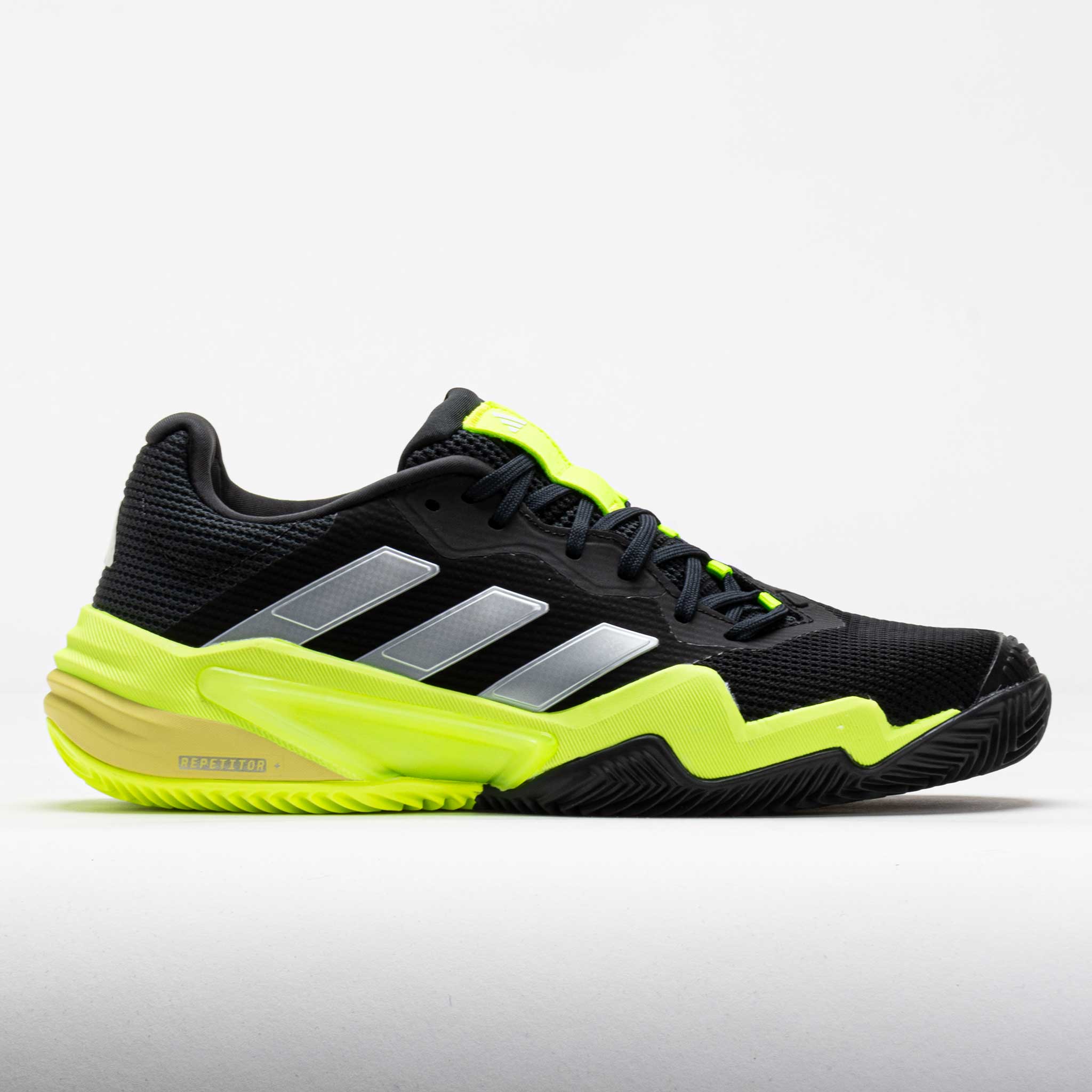 118188_3 adidas Barricade 13 Clay Mens Core Black/Zero Metallic/Lucid Lemon - Image 1