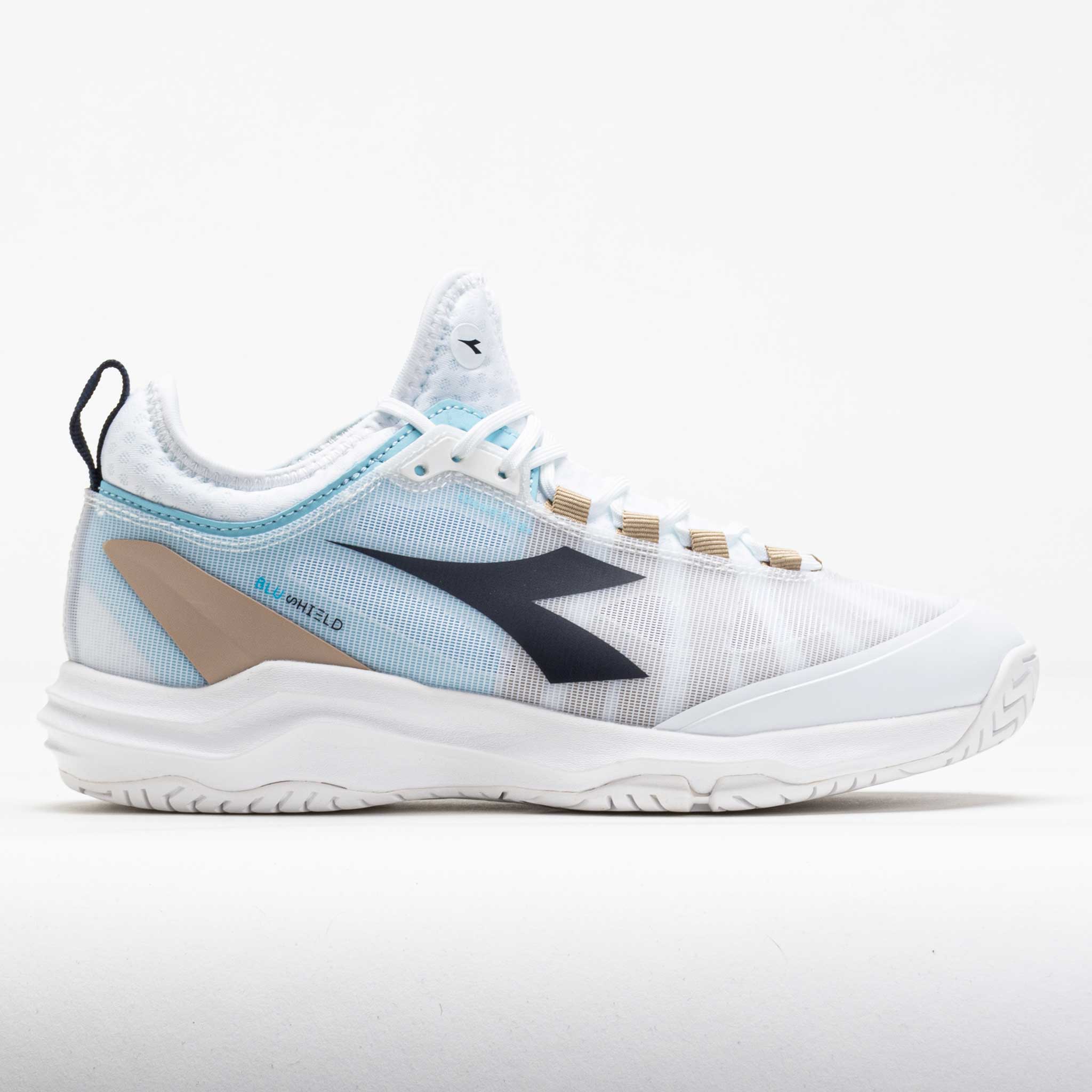 118329_3 Diadora Speed Blushield Fly 4+ AG Womens White/Blue Corsair - Image 1