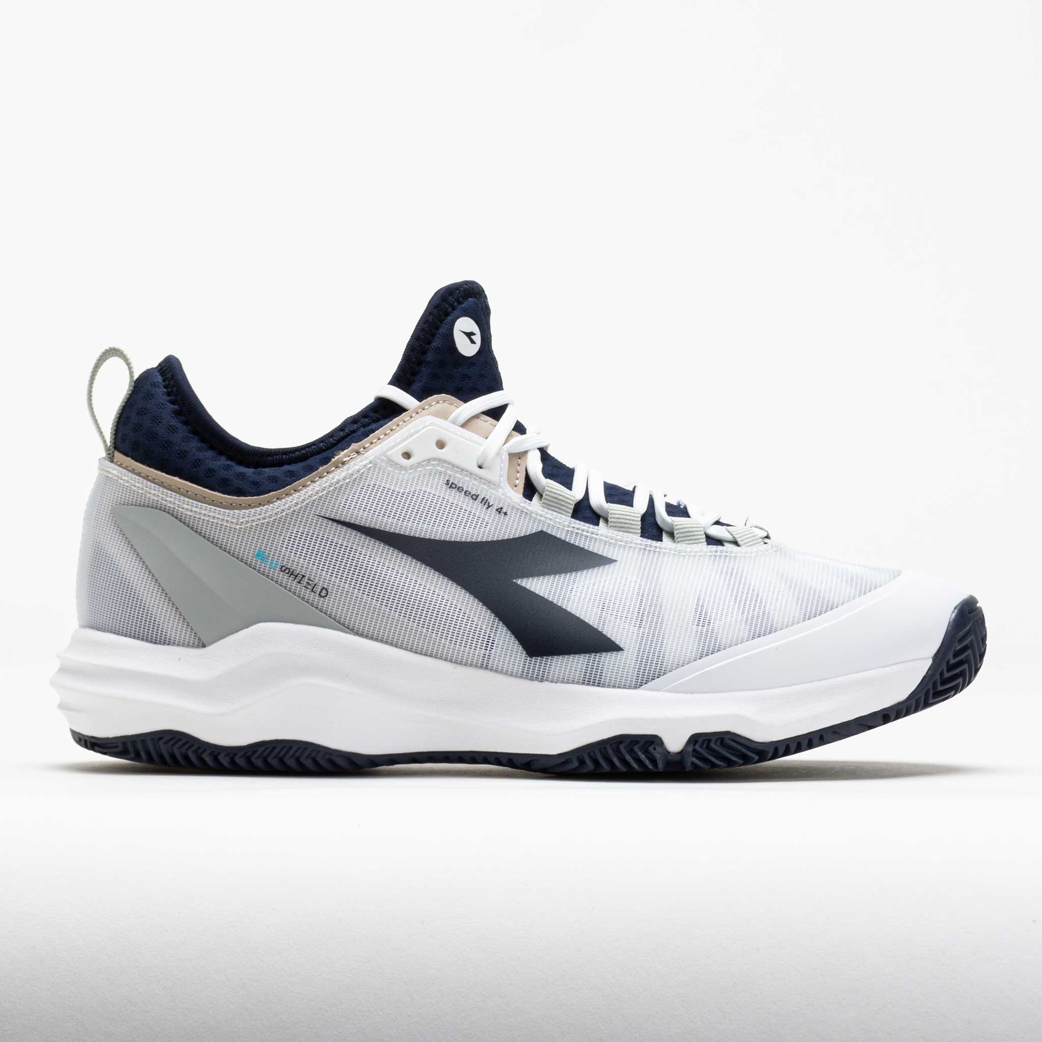 118332_3 Diadora Speed Blushield Fly 4+ Clay Mens White/Blue Corsair - Image 1