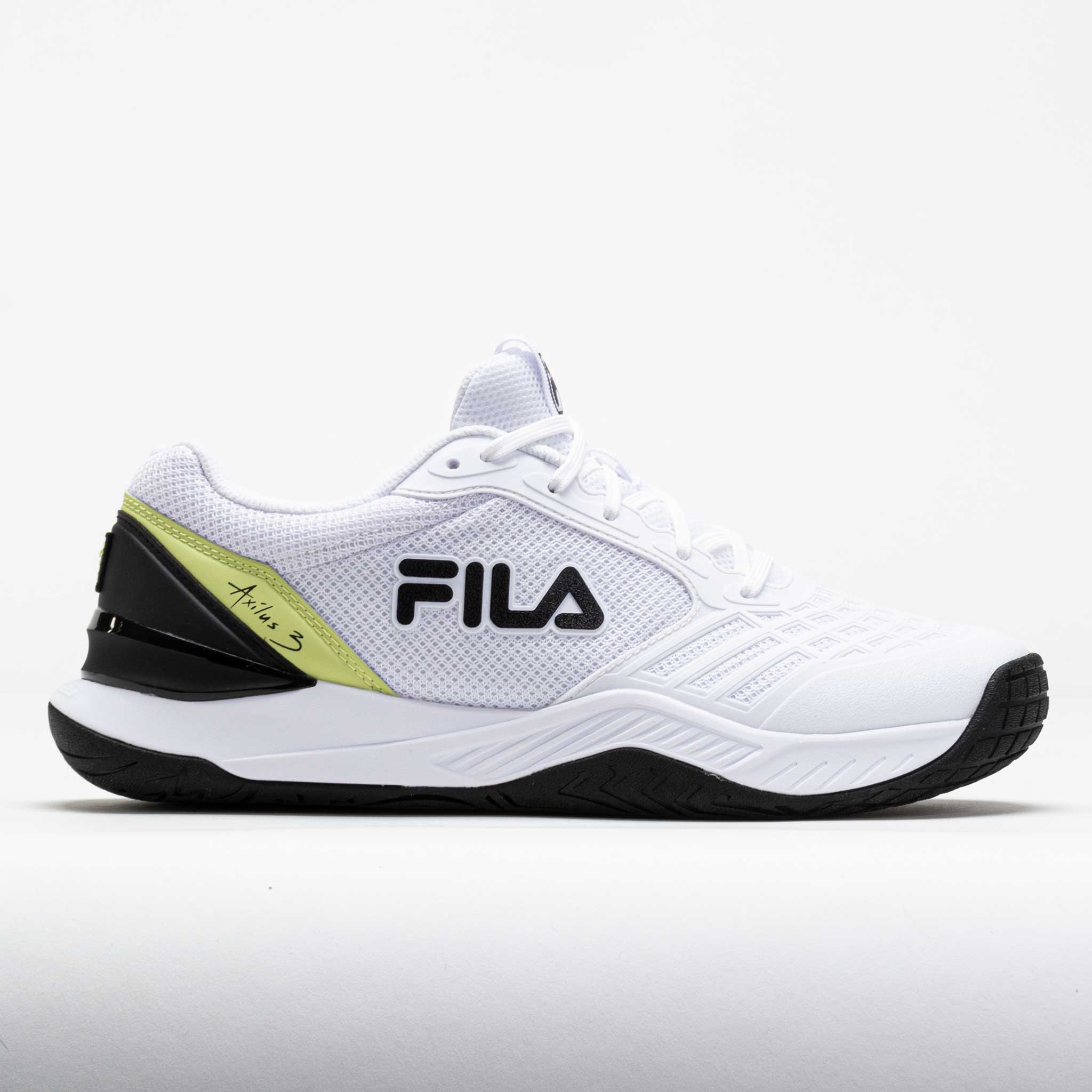 118345_3 Fila Axilus 3 Energized Mens White/Black/Shadow Lime - Image 1