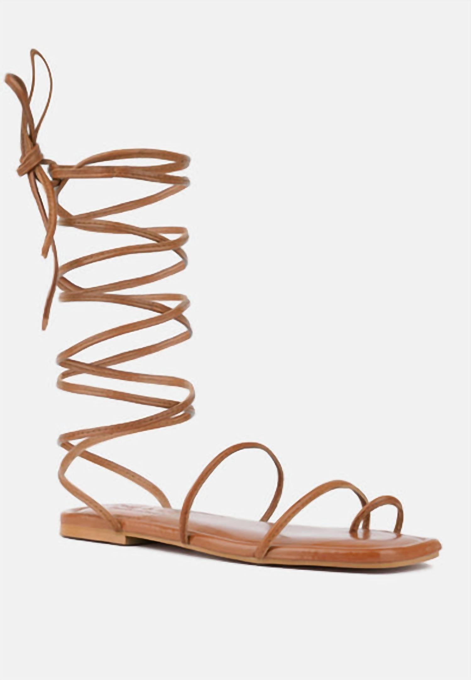 11aef649-21ce-4933-8b52-7339b8169fc0-upscale_15k-1500x1500-70 Rag Company - Women's Amatha Essential Toe Ring Summer Leather Flats - Image 1