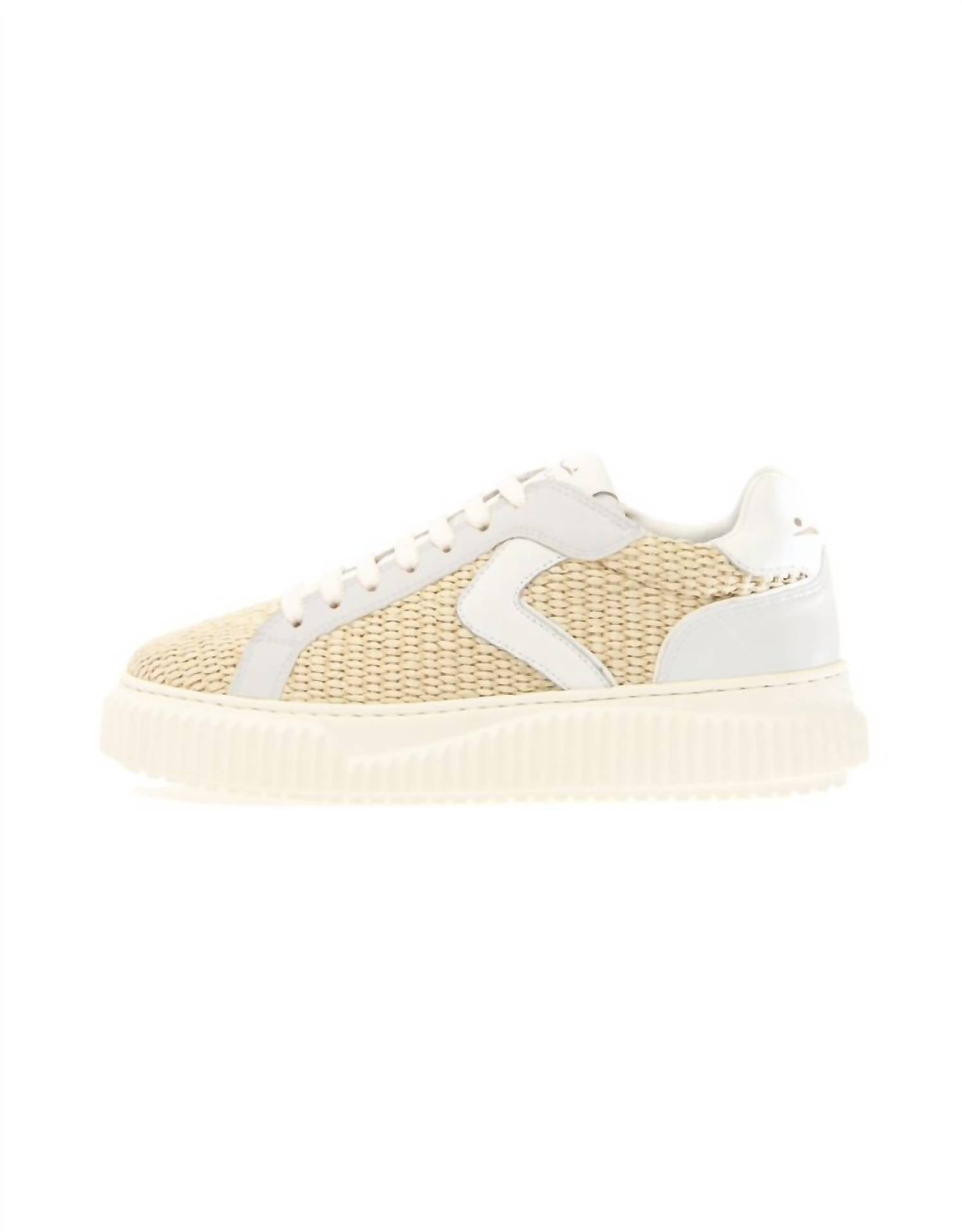 190be8f1-1fa8-40f0-9dc7-af2ba83a804a-upscale_15k-1500x1500-1 Voile Blanche - Women's Lipari Rafia Nappa Sneaker - Image 1