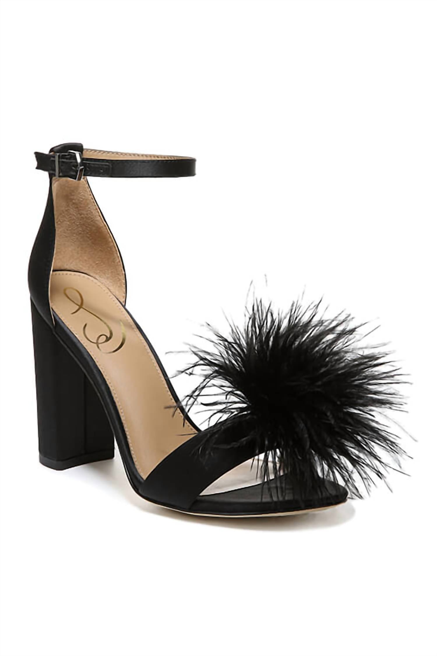 19f11519-8880-4238-95de-a60963833d1b-upscale_15k-1500x1500-70 Sam Edelman - Women's Yaro Feather Heel Sandals - Image 1