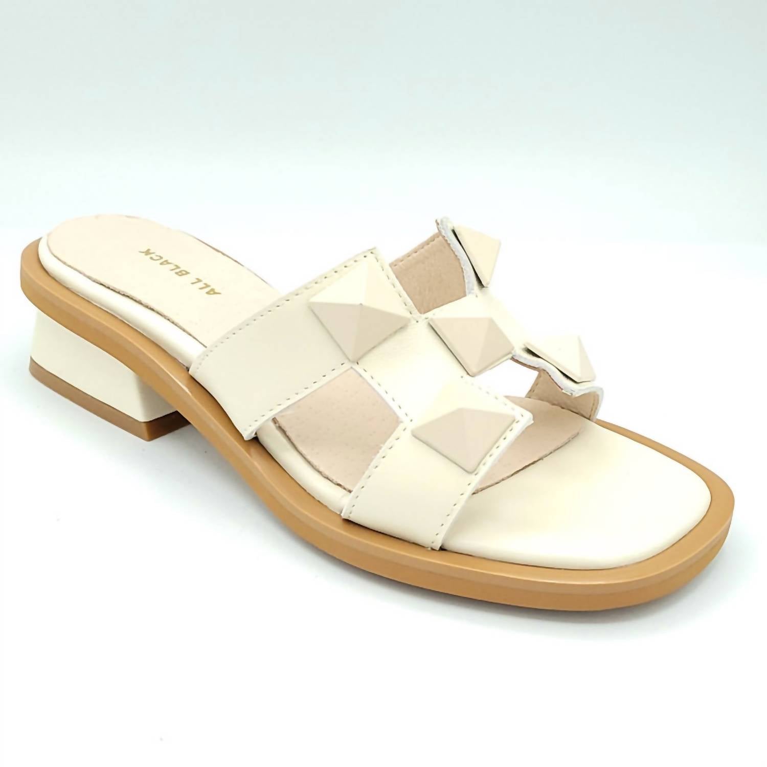 1ccb6598-789d-44ac-b046-29642a67a747-upscale_15k-1500x1500-70 All Black - Pyramid Stud Mule - Image 1