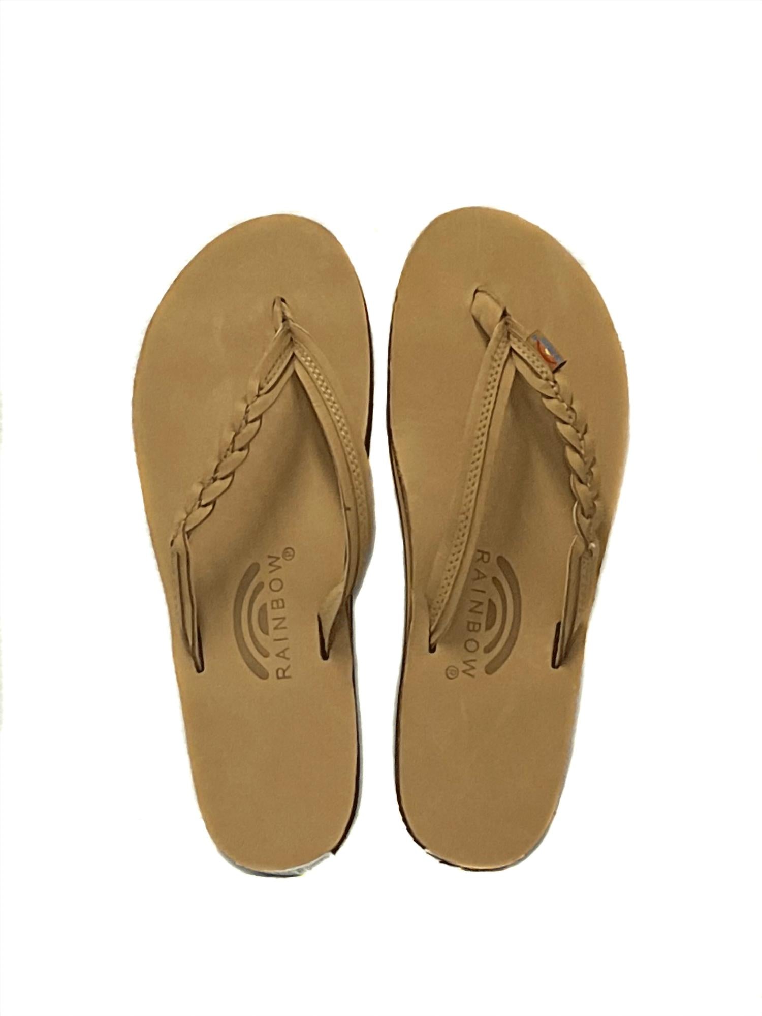 20e4b93d-bf3f-4347-8242-c7ca94fb7e24-upscale_15k-1500x1500-1 Rainbow Sandals - Women's Flirty Braidy Single Layer Leather Sandal - Image 1