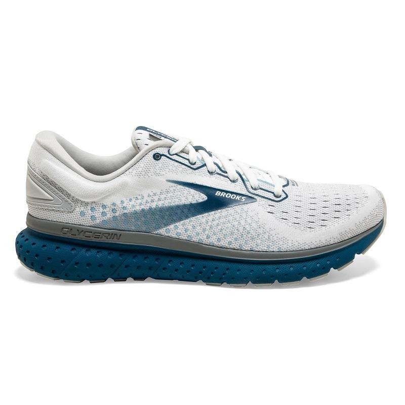 31540-WHITEGREYPOSEIDON-l Men's Brooks Glycerin 18 - Image 1