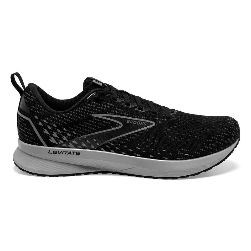 33958-BLACKEBONYGREY-l Men's Brooks Levitate 5 - Image 1
