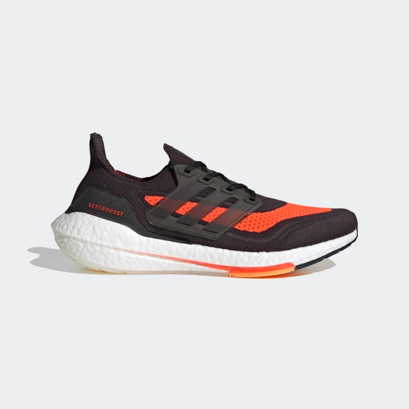34191-CARBONCORE_BLKRED-l Men's Adidas Ultraboost 21 - Image 1