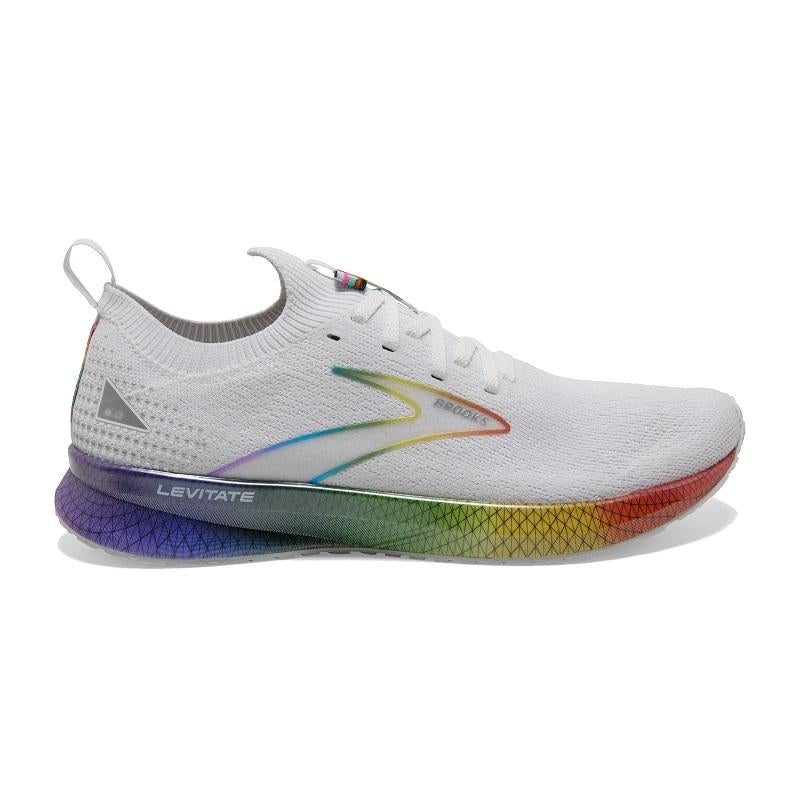 34881-WHITEOYSTERMULTI-l Men's Brooks Levitate 5 Stealthfit - Image 1