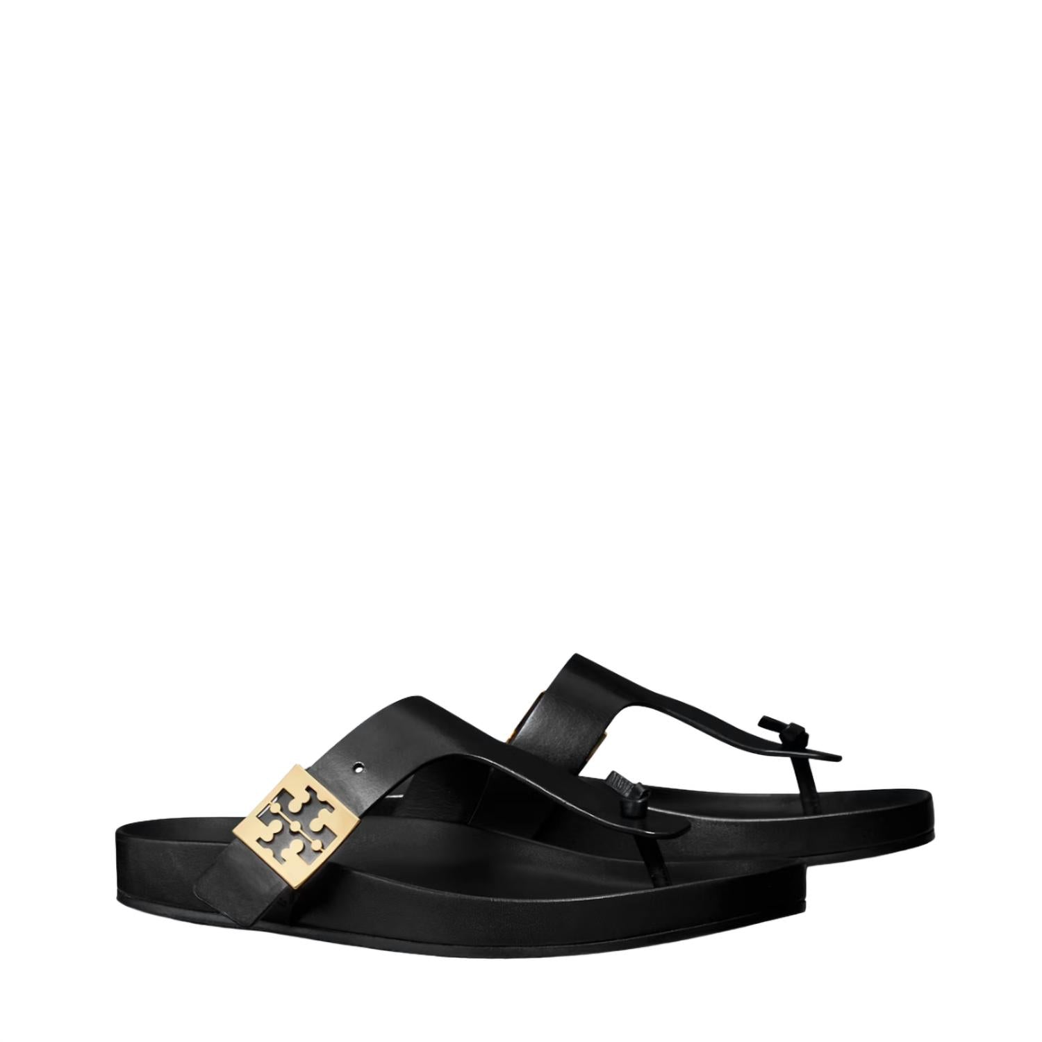 3dbde5ab-ed6c-47ae-80e7-90dddefc4136-upscale_15k-1500x1500-1 Tory Burch - Black/Black Mellow Thong Sandal - Image 1