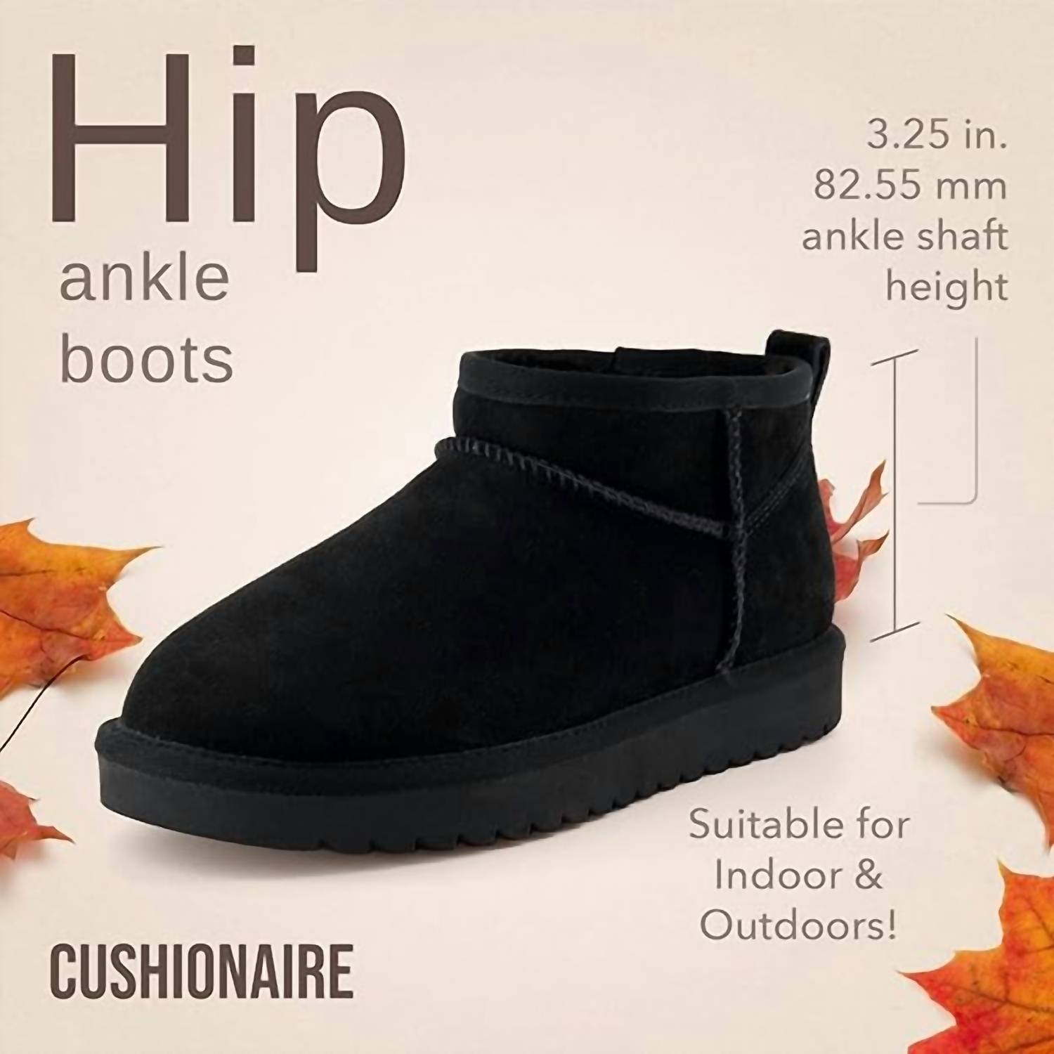 49973793-22be-4ea5-845e-5d499016a40f-upscale_15k-1500x1500-70 Cushionaire - Women's Hip Two Genuine Suede Ankle Snow Boots - Image 1