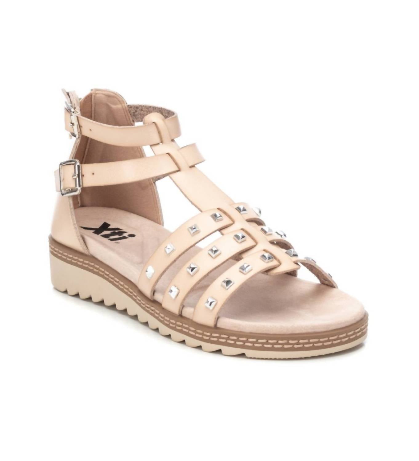 548aabe7-0bcd-42d8-ba56-e03ba8bb00ee-upscale_15k-1500x1500-70 Xti - WOMEN'S FLAT SANDALS WITH GOLD STUDS - Image 1