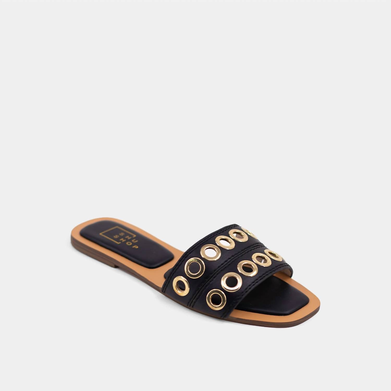 553be283-7496-4adb-ab64-5cd52fd323d0-upscale_15k-1500x1500-70 Shu Shop - Women's Codie Black Gold Sandals - Image 1