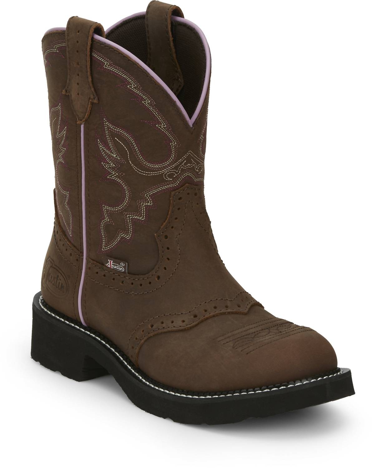 559878d0-3e64-45e8-9337-35366afd9d6a-upscale_15k-1500x1500-70 Justin - WOMEN'S GYPSY GEMMA RUSTIC AGED BARK ROUND TOE WESTERN BOOTS - MEDIUM WIDTH - Image 1