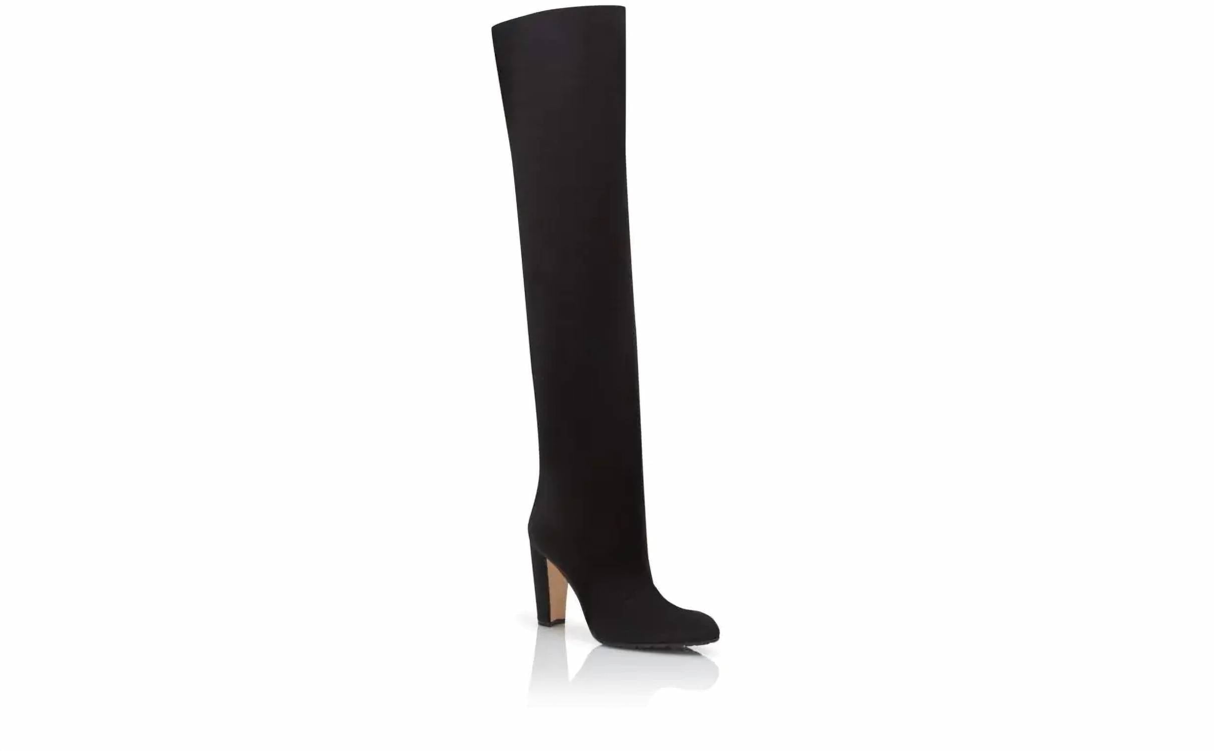 573c4001-ce3f-4933-912c-bdcb45e74f50-upscale_15k-1500x1500-70 Manolo Blahnik - Gardahi Suede Knee High Boots - Image 1