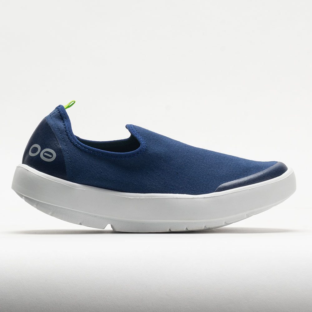 631315_3 OOFOS OOmg eeZee Womens White/Navy - Image 1