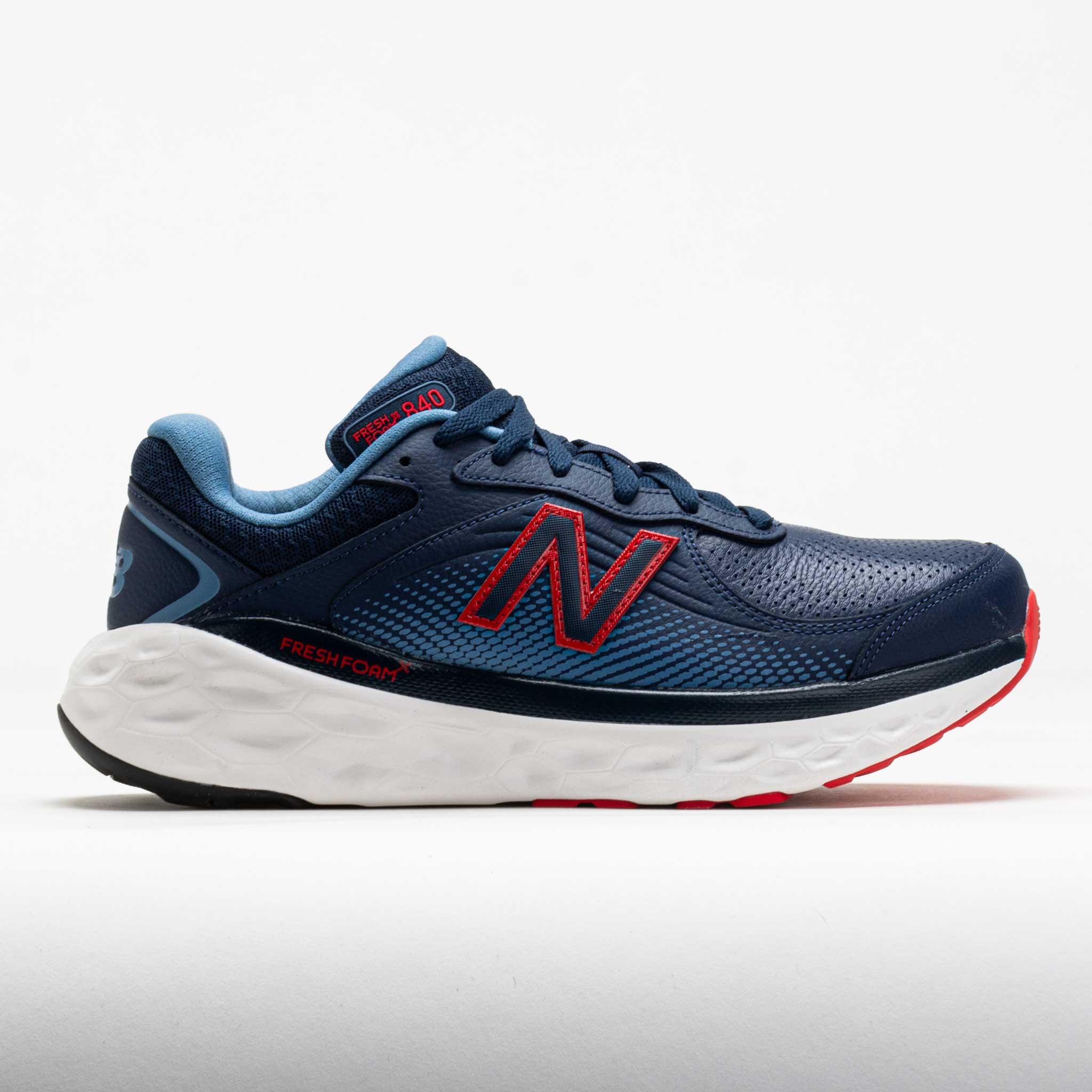 631609_3 New Balance Fresh Foam X 840v1 Leather Mens Navy/True Red/Heron Blue - Image 1