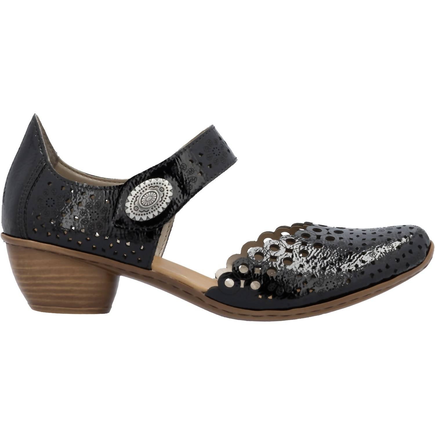 68a43bd0-8225-4303-b5b6-3b6d4c912417-upscale_15k-1500x1500-70 Rieker - Women's Mirjam 53 Casual Mary Jane Leather Shoes - Image 1