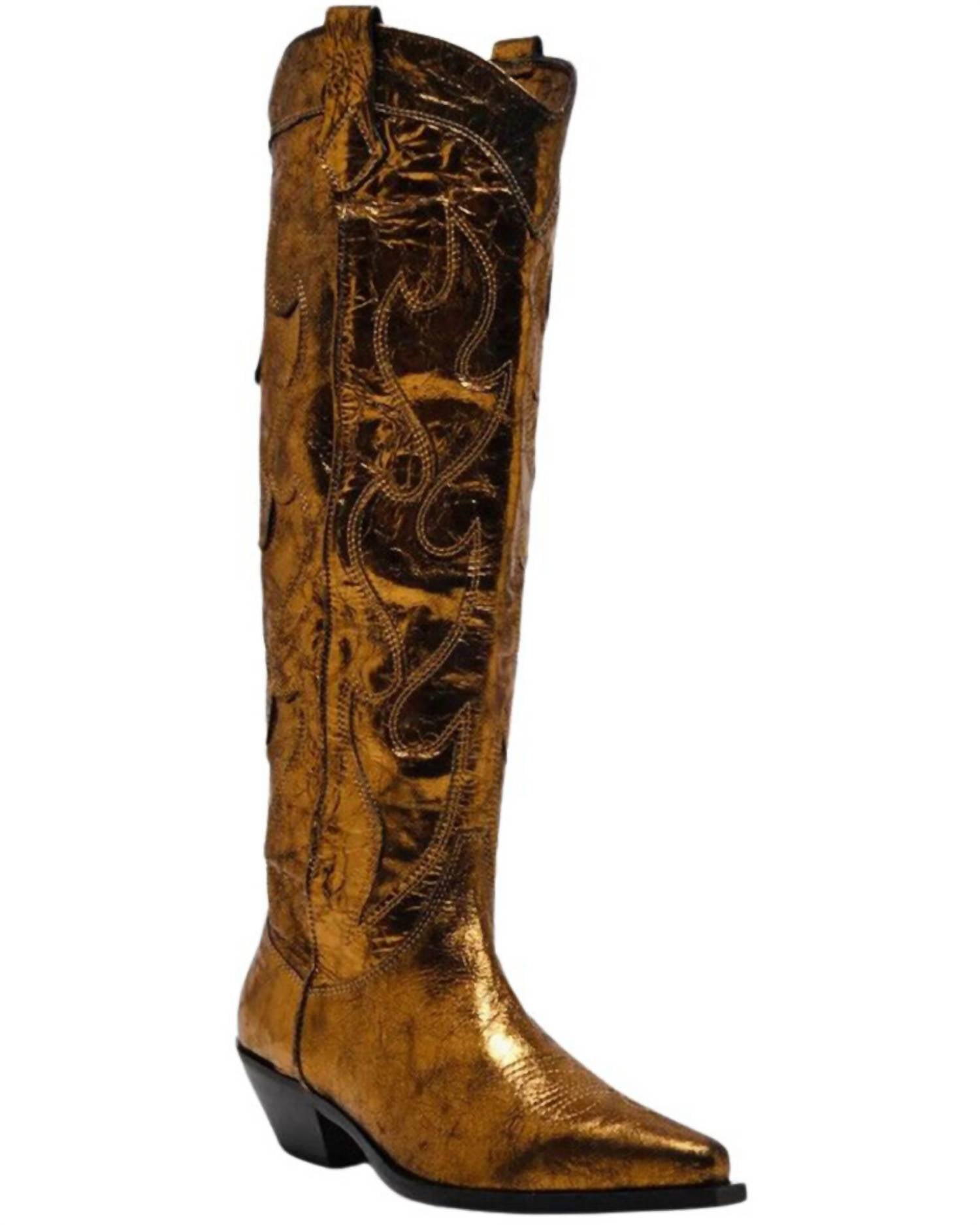 6cbbdf2d-4a9f-40eb-98e8-2b52db62eca9-upscale_15k-1500x1500-70 Free People - Women's Moody Tall Metallic Cowboy Boots - Image 1
