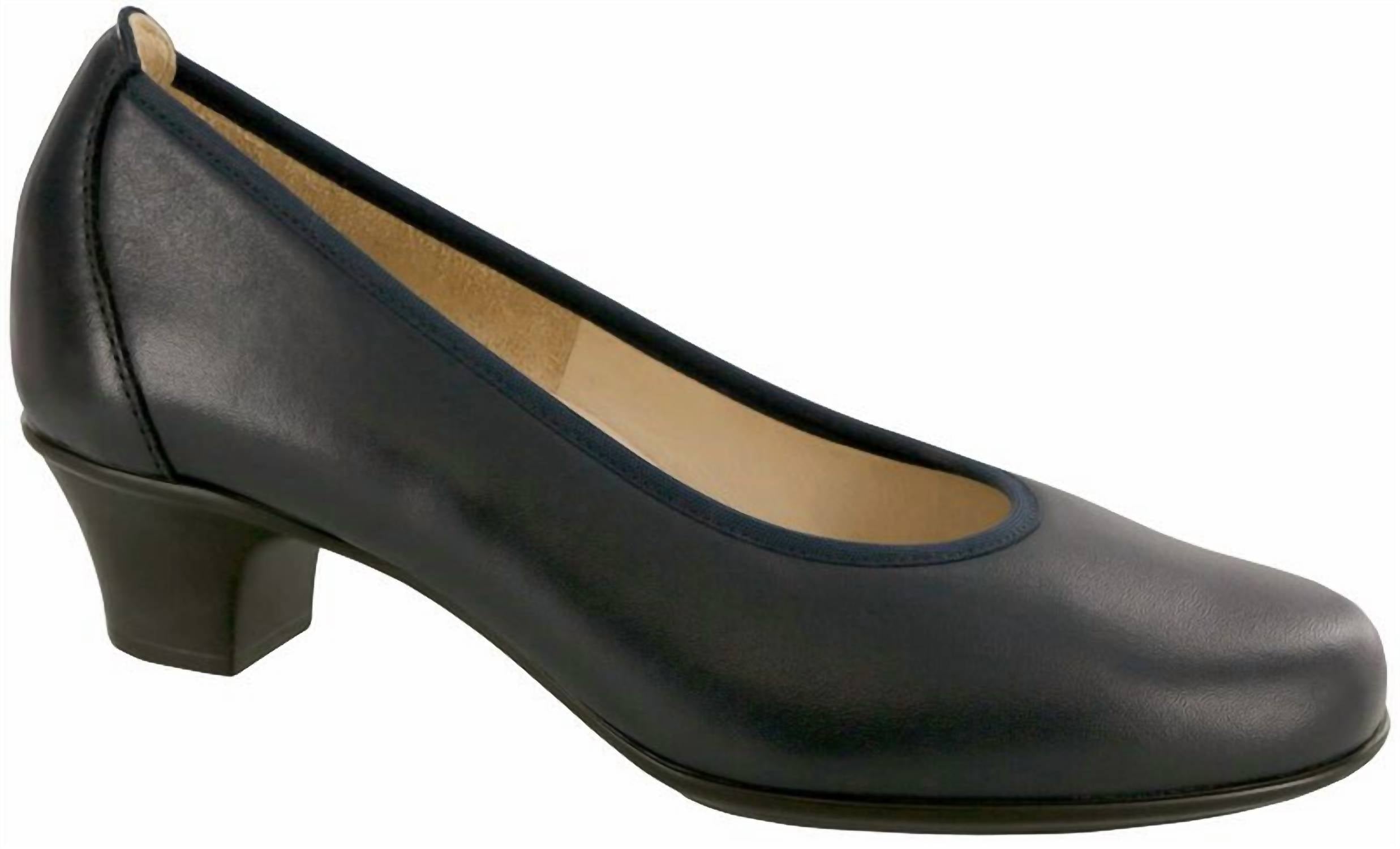 6ede1ae7-0710-4c8e-90fb-d9bb90a27158-upscale_15k-1500x1500-1 Sas - Women's Milano Navy Leather Pump Heels - Image 1