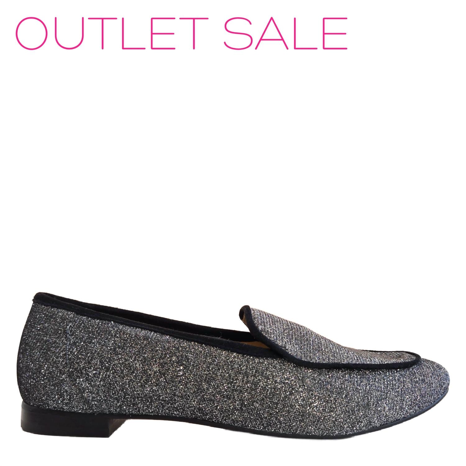 78081433-ef6a-461d-ad05-a01e415e0d37-upscale_15k-1500x1500-1 Lalisa - Women's Galaxia Pewter Glitter Loafers - Image 1