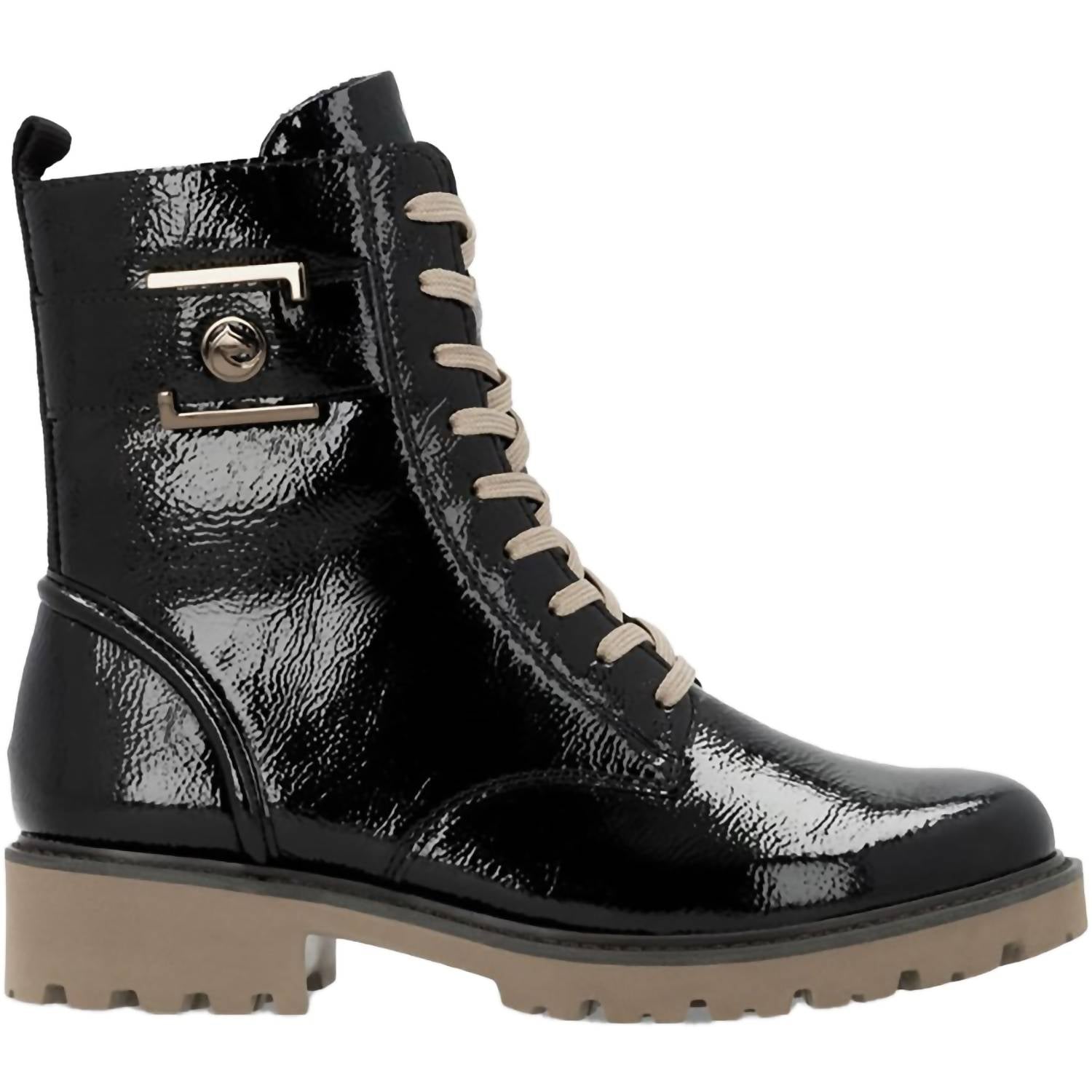 7a61f496-9cb0-40f9-a53d-6b1e8fe95a60-upscale_15k-1500x1500-70 Remonte - Women's Crashlack Patent Leather Lace Up Boots - Image 1