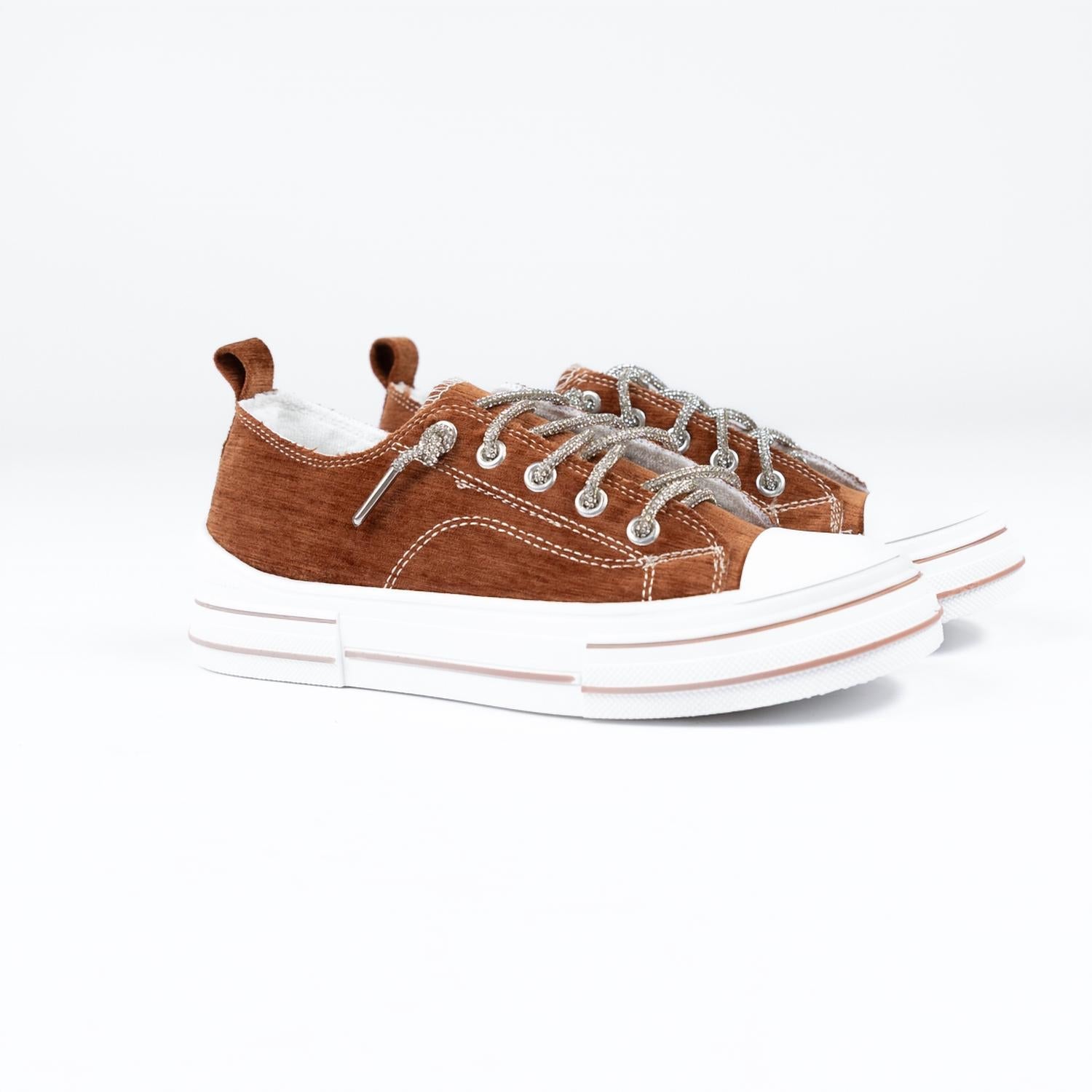 7ed72f19-3cfa-4fa4-a8a5-c68f8e39bf09-upscale_15k-1500x1500-1 Very G - Women's Aman Rhinestone Lace Up Sneaker - Image 1