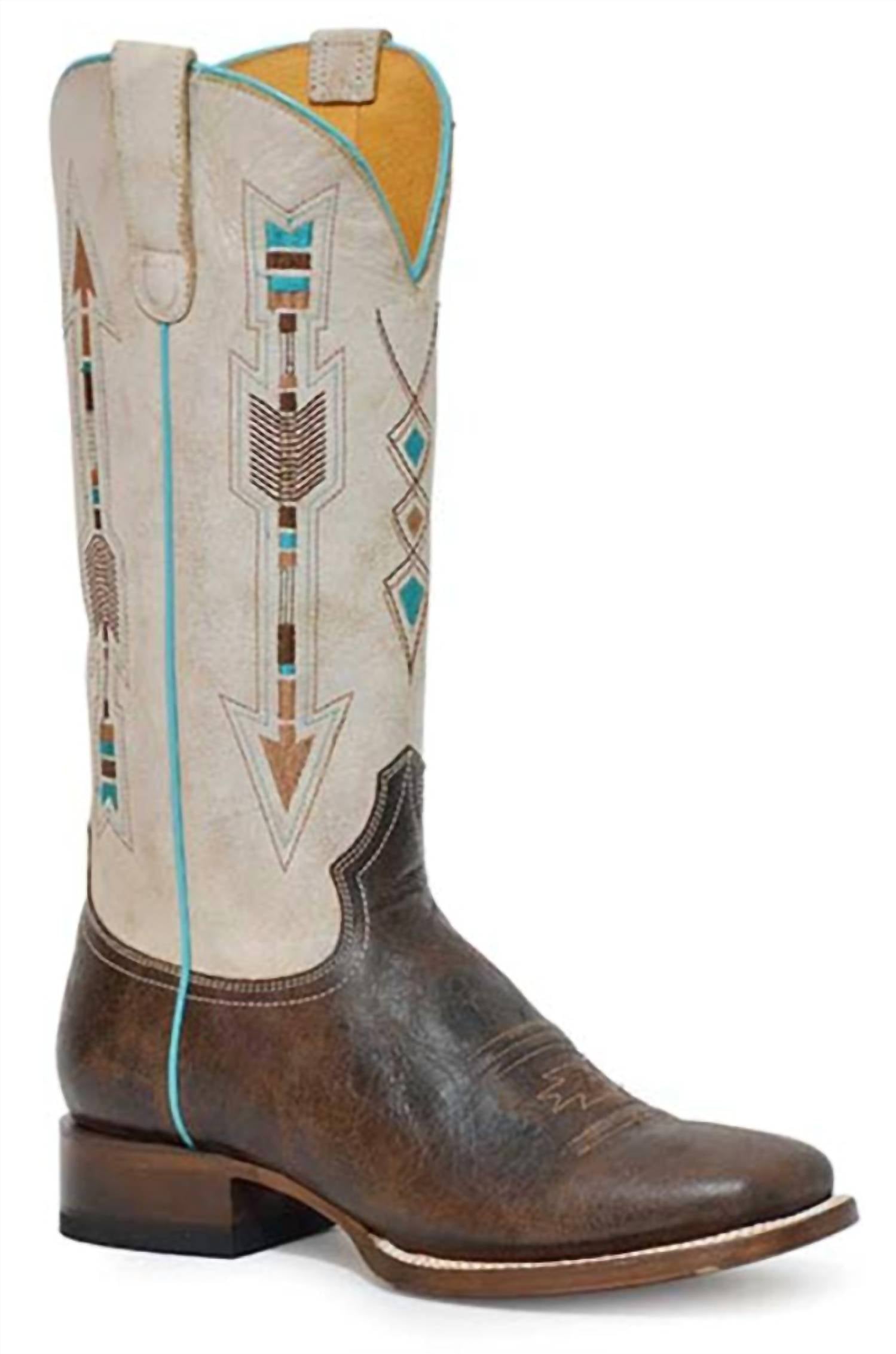 7f3b6509-4bb2-4783-aa53-155f658bb65e-upscale_15k-1500x1500-70 Roper - Women's Leather Sole Square Toe Boot - Image 1
